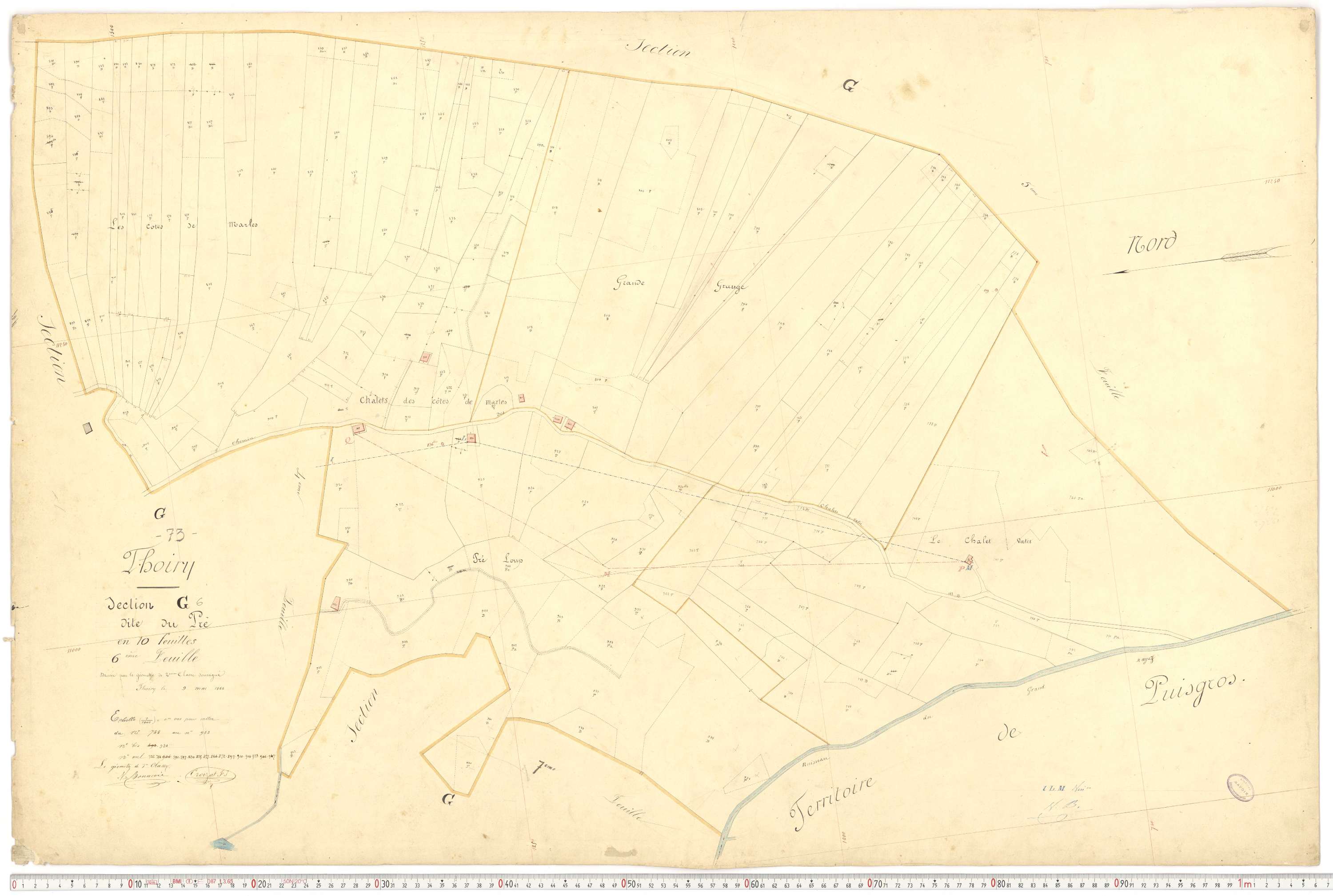 Thoiry - Cadastre français (1866).