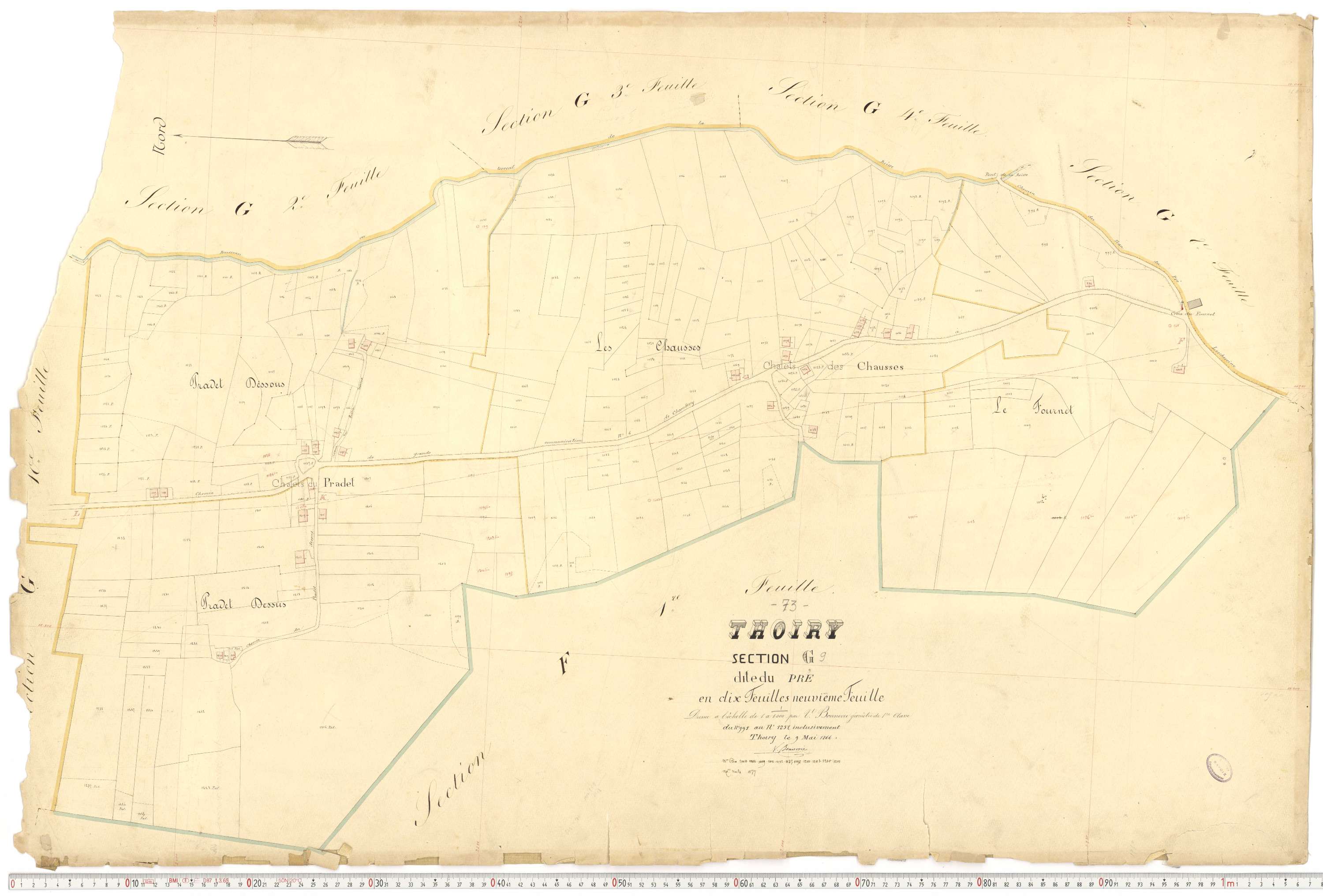 Thoiry - Cadastre français (1866).