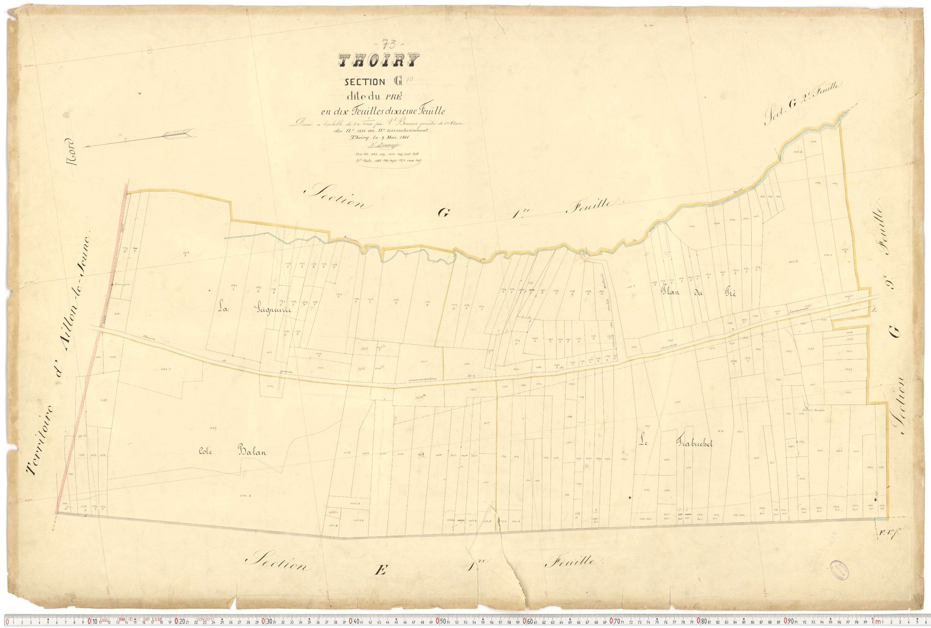 Thoiry - Cadastre français (1866).