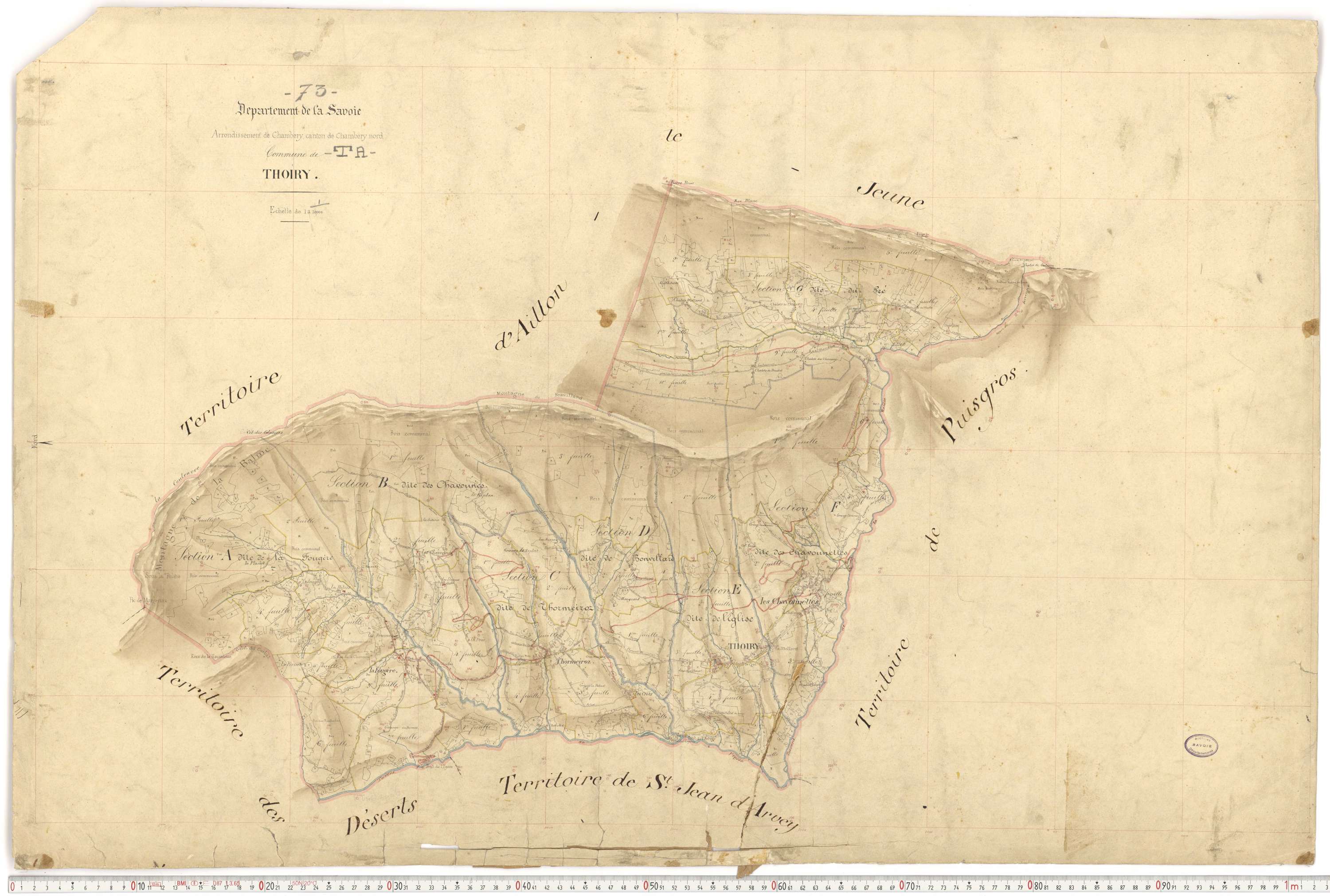 Thoiry - Cadastre français (1866).
