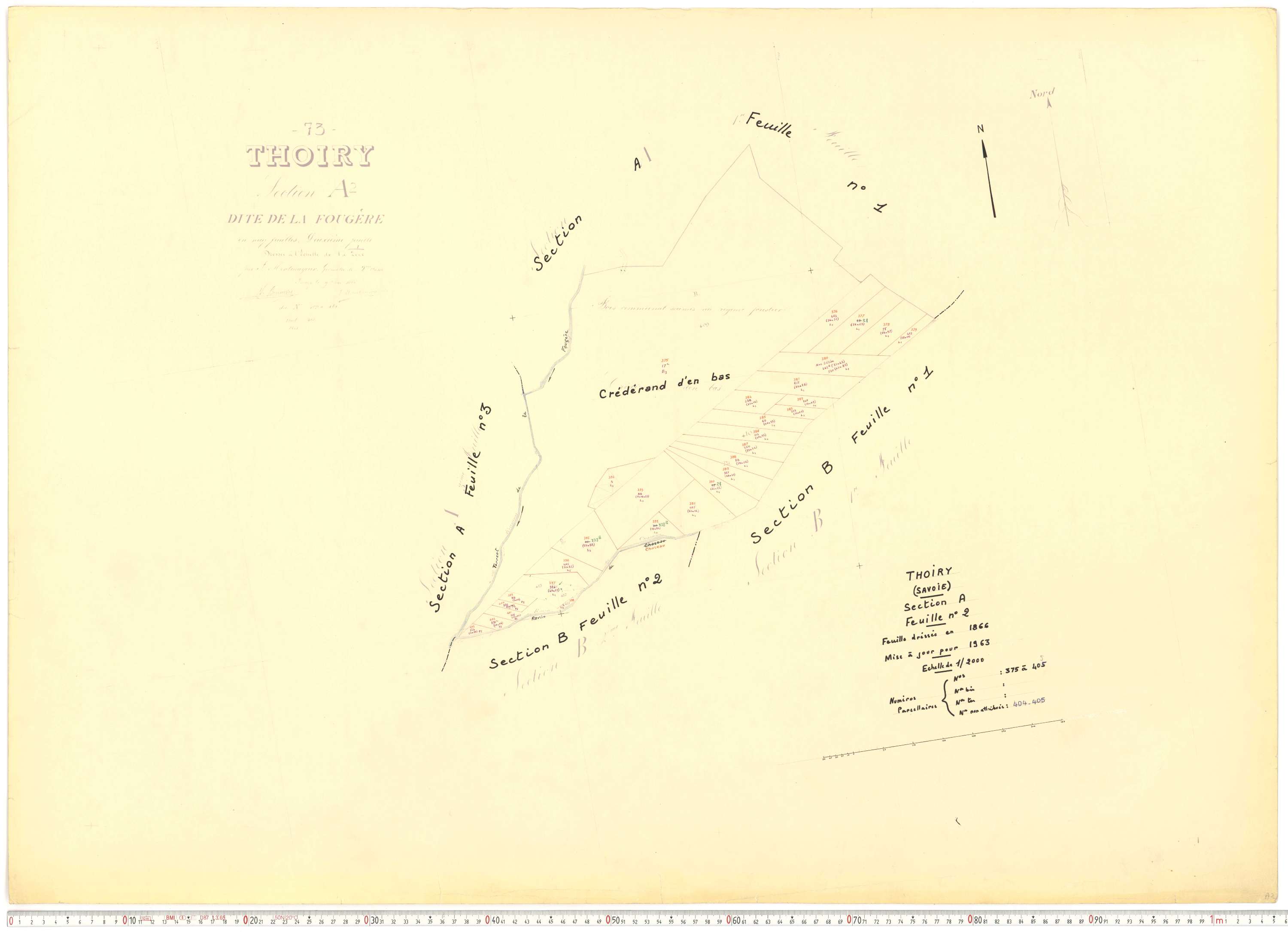 Thoiry - Cadastre rénové, version de travail (1963).
