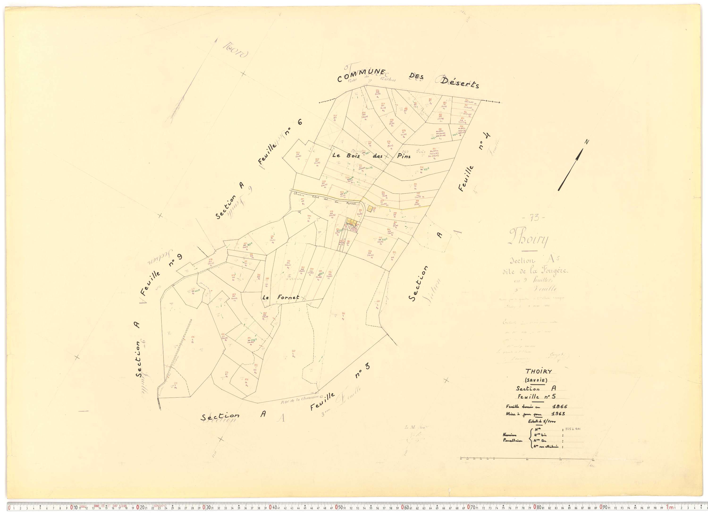 Thoiry - Cadastre rénové, version de travail (1963).