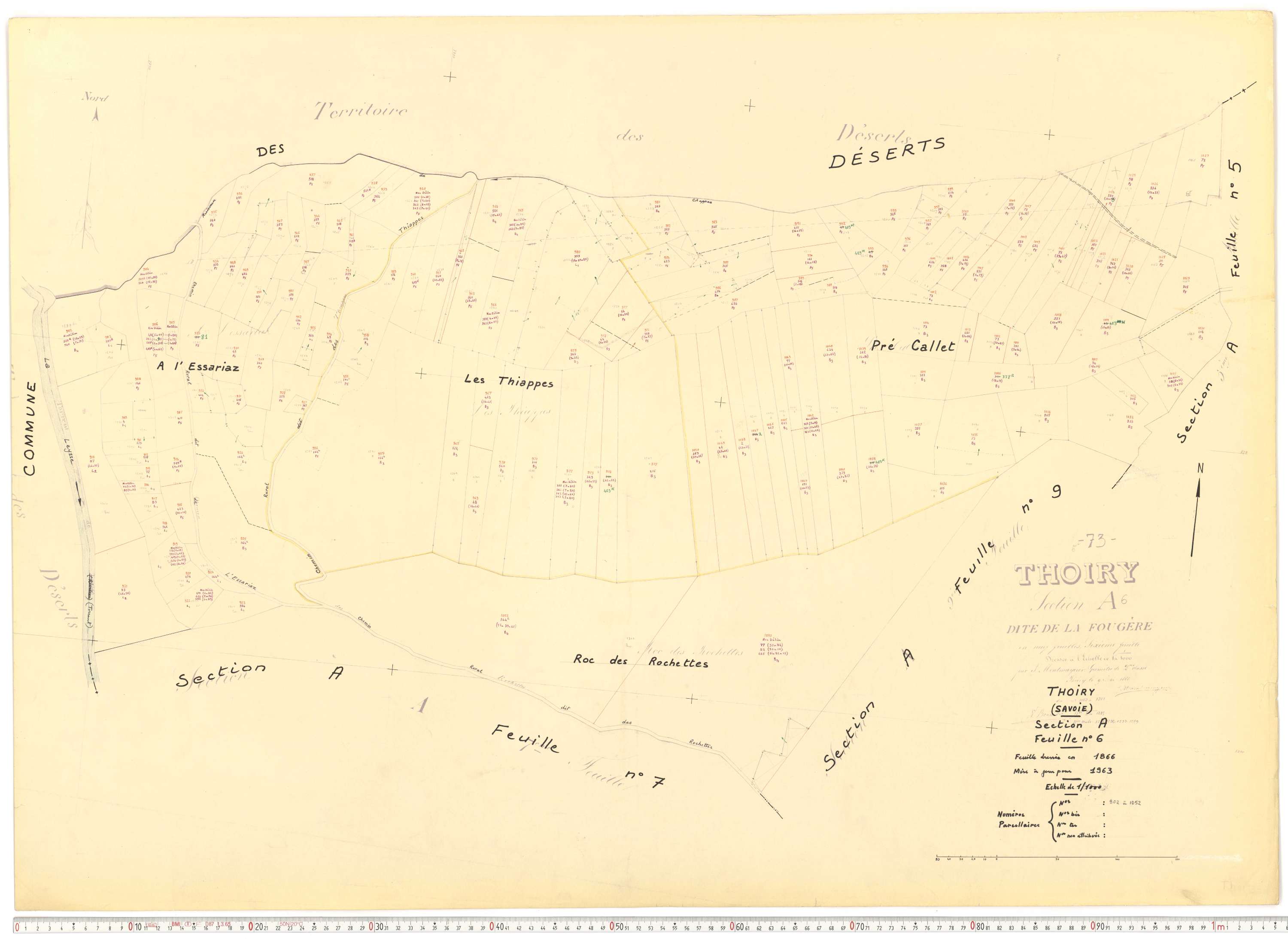 Thoiry - Cadastre rénové, version de travail (1963).
