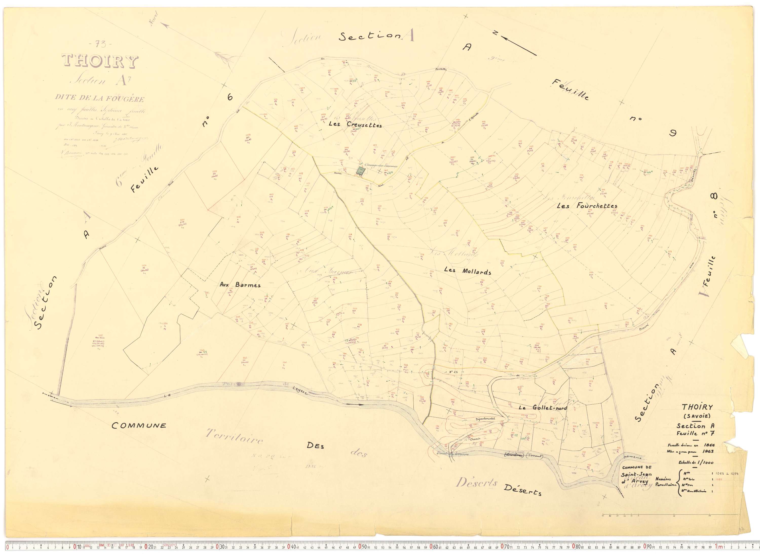 Thoiry - Cadastre rénové, version de travail (1963).
