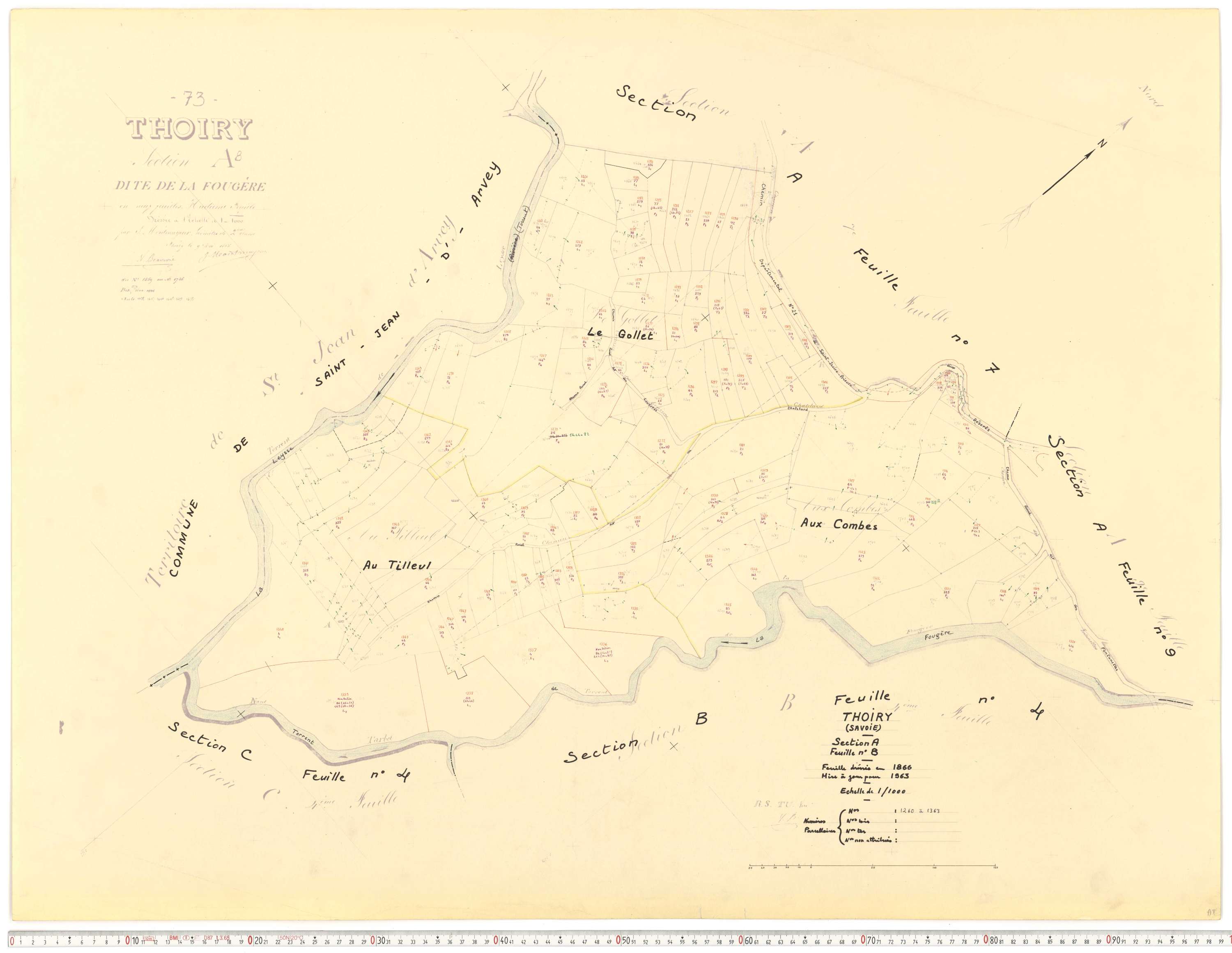 Thoiry - Cadastre rénové, version de travail (1963).