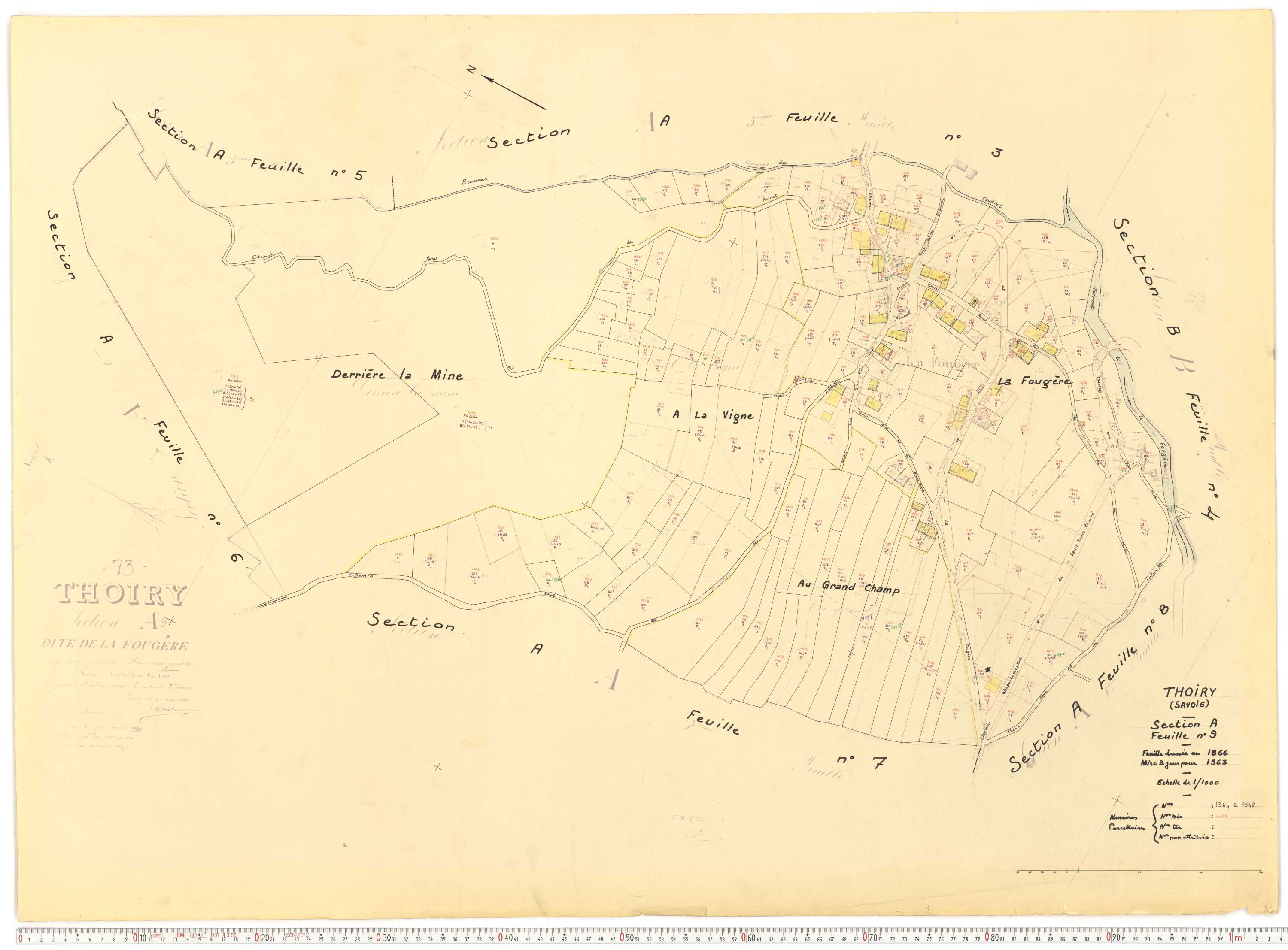 Thoiry - Cadastre rénové, version de travail (1963).