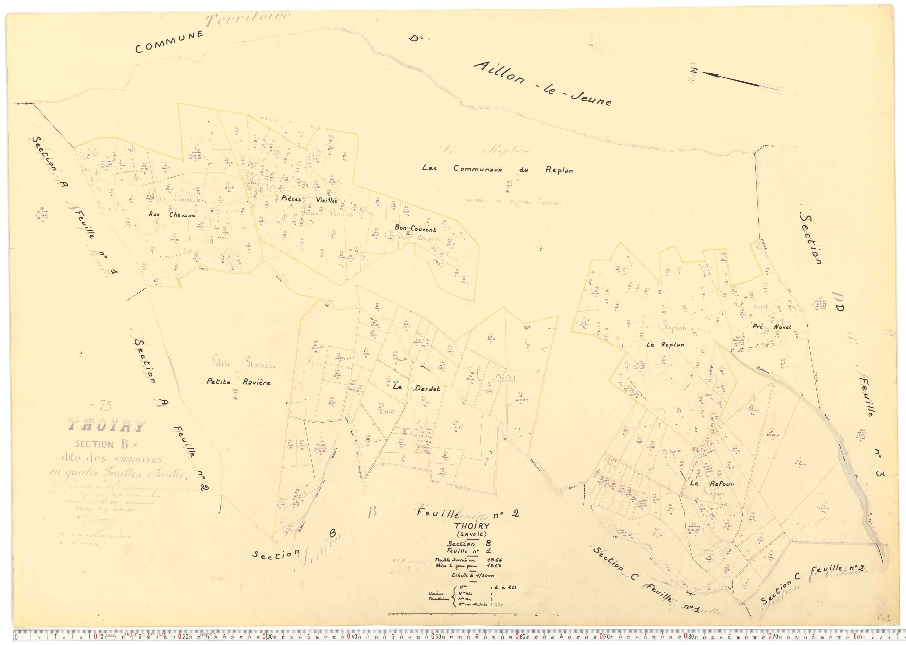 Thoiry - Cadastre rénové, version de travail (1963).
