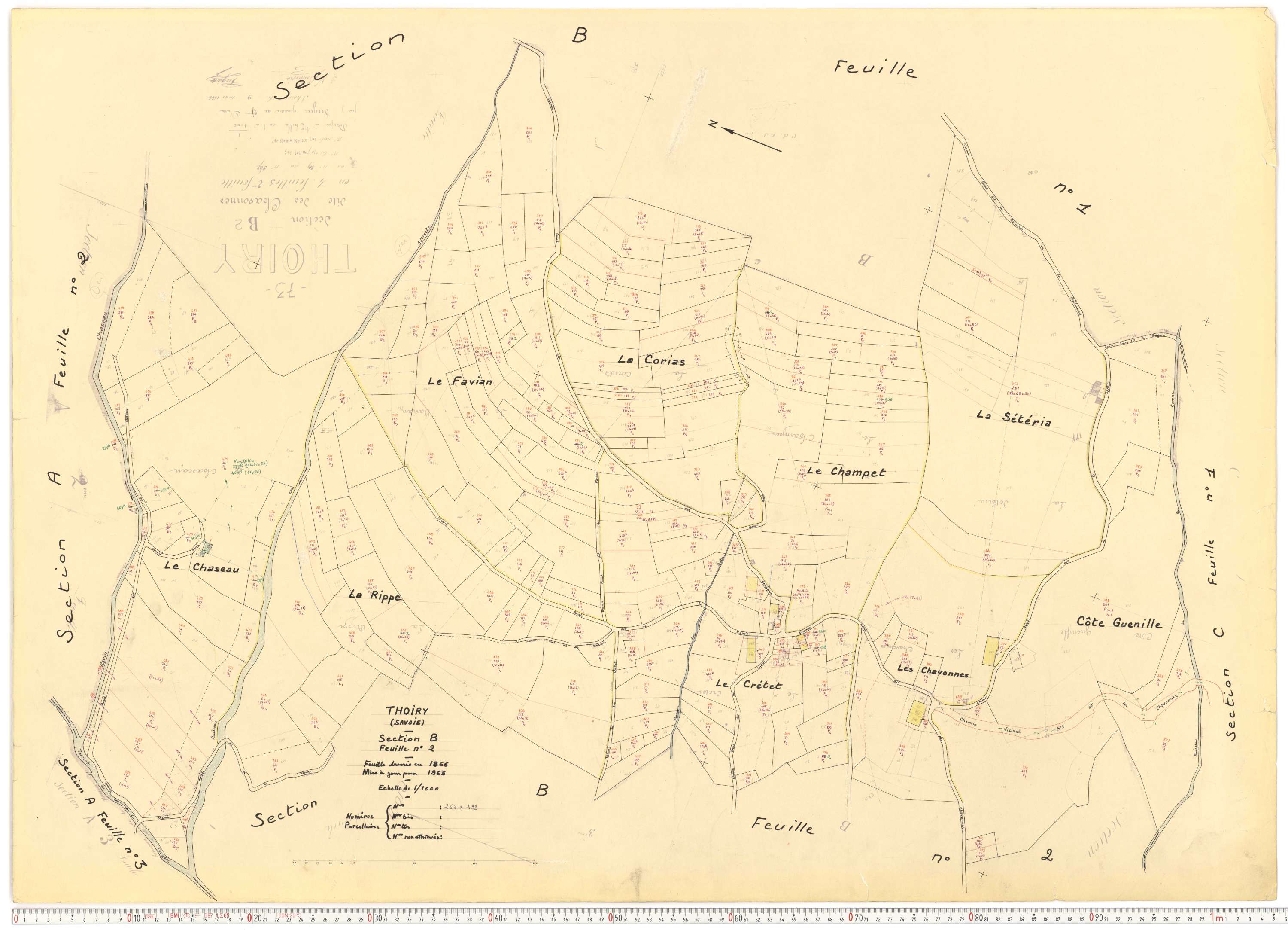 Thoiry - Cadastre rénové, version de travail (1963).