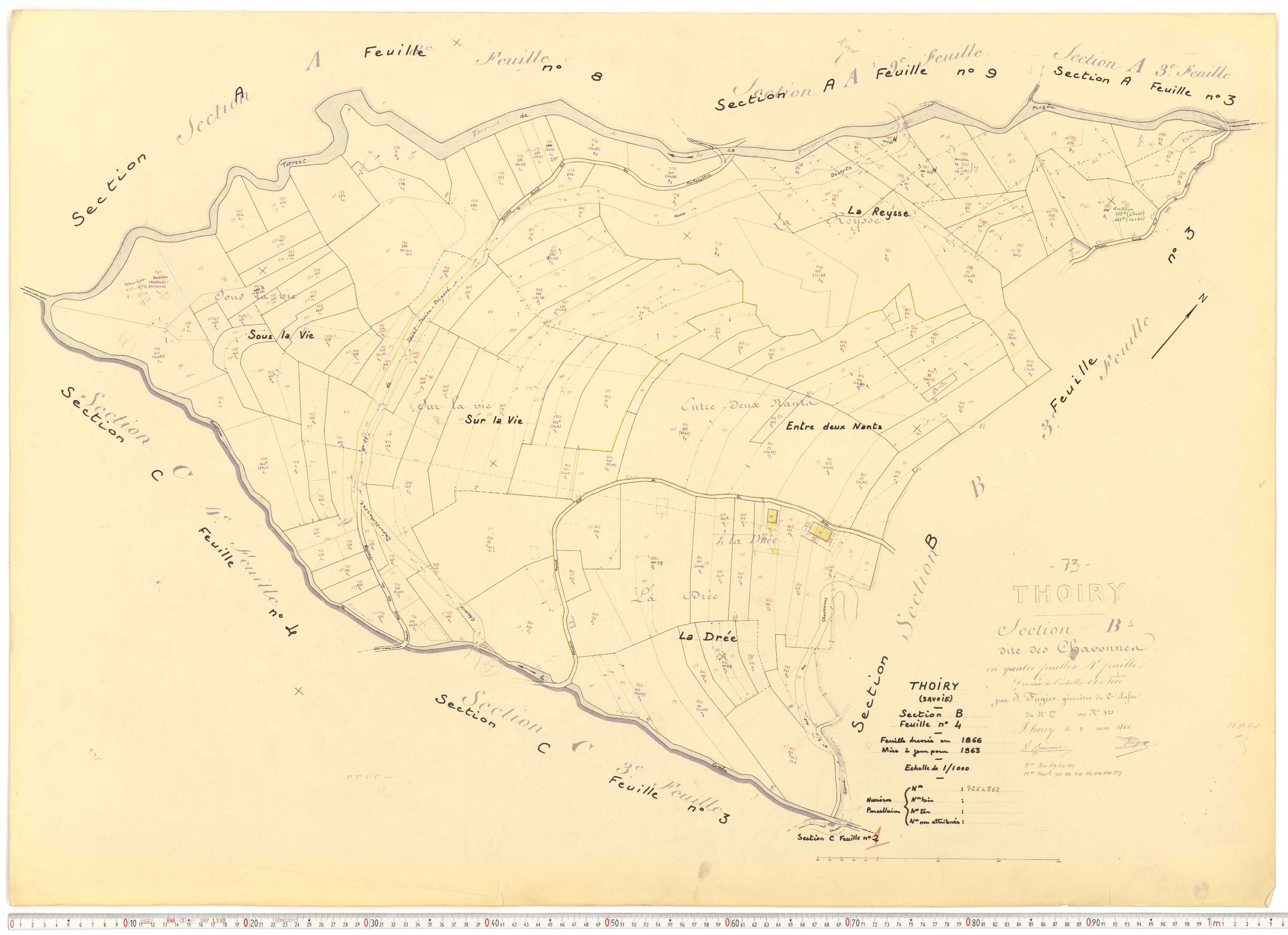Thoiry - Cadastre rénové, version de travail (1963).