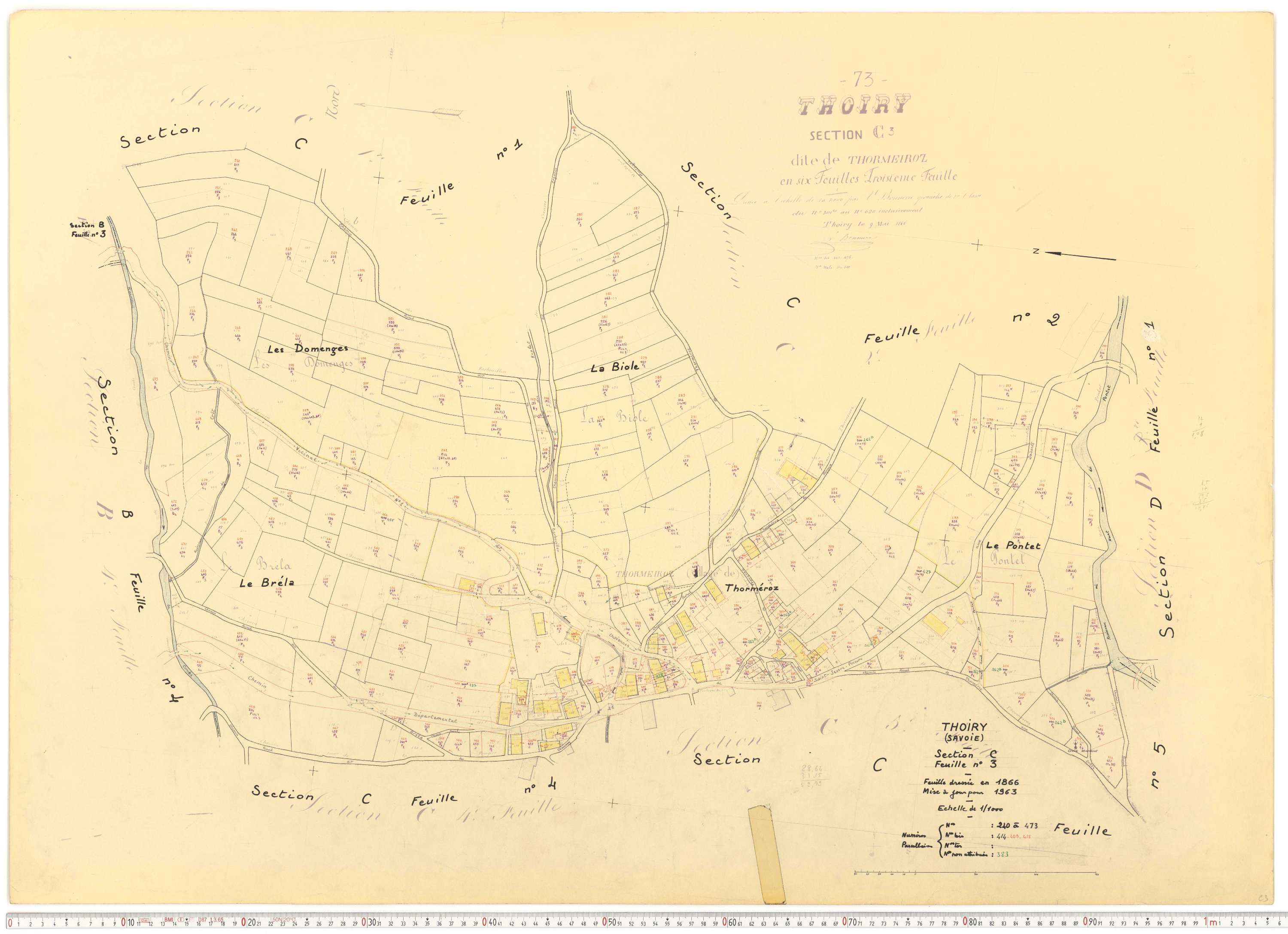 Thoiry - Cadastre rénové, version de travail (1963).