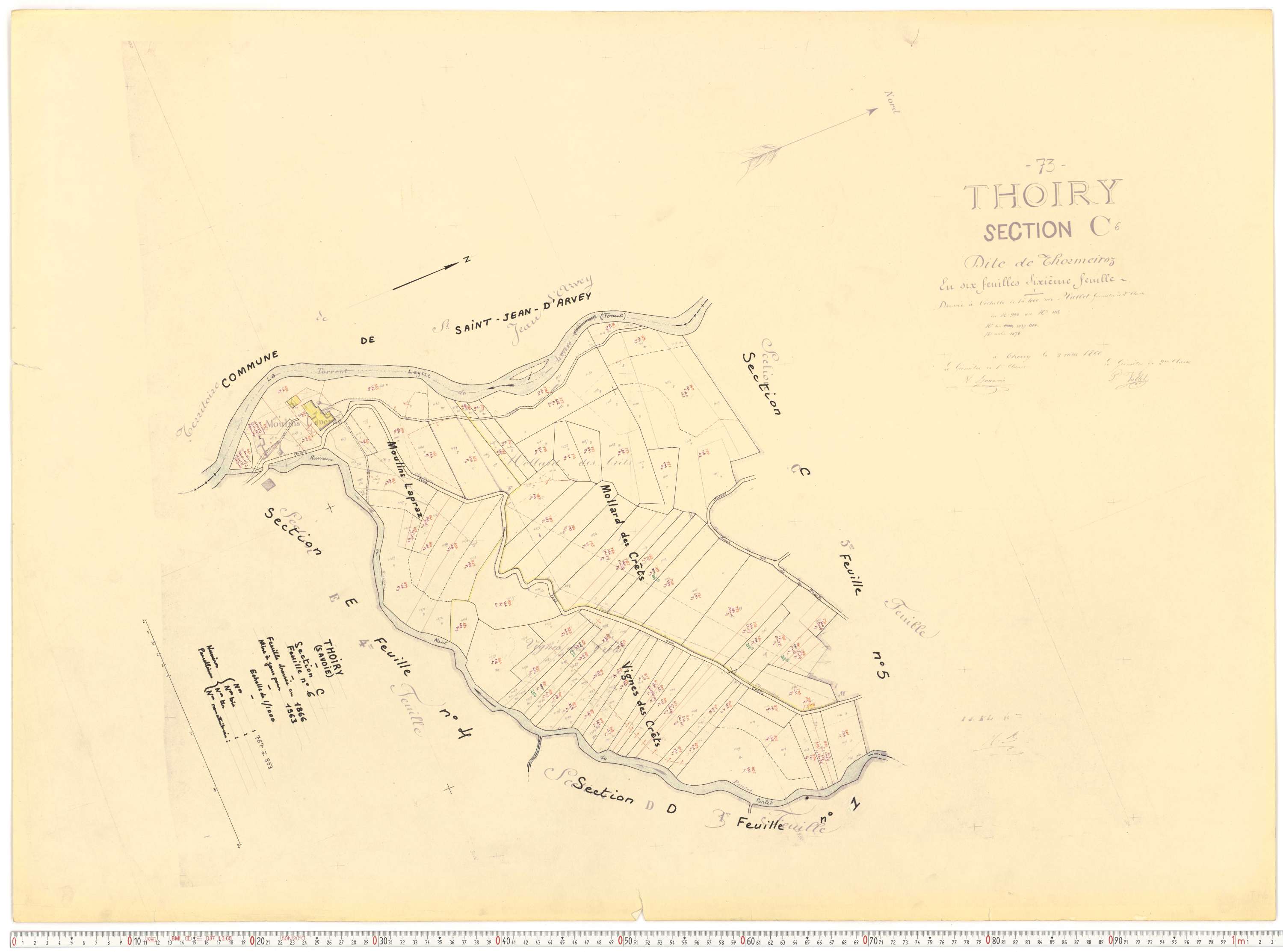 Thoiry - Cadastre rénové, version de travail (1963).