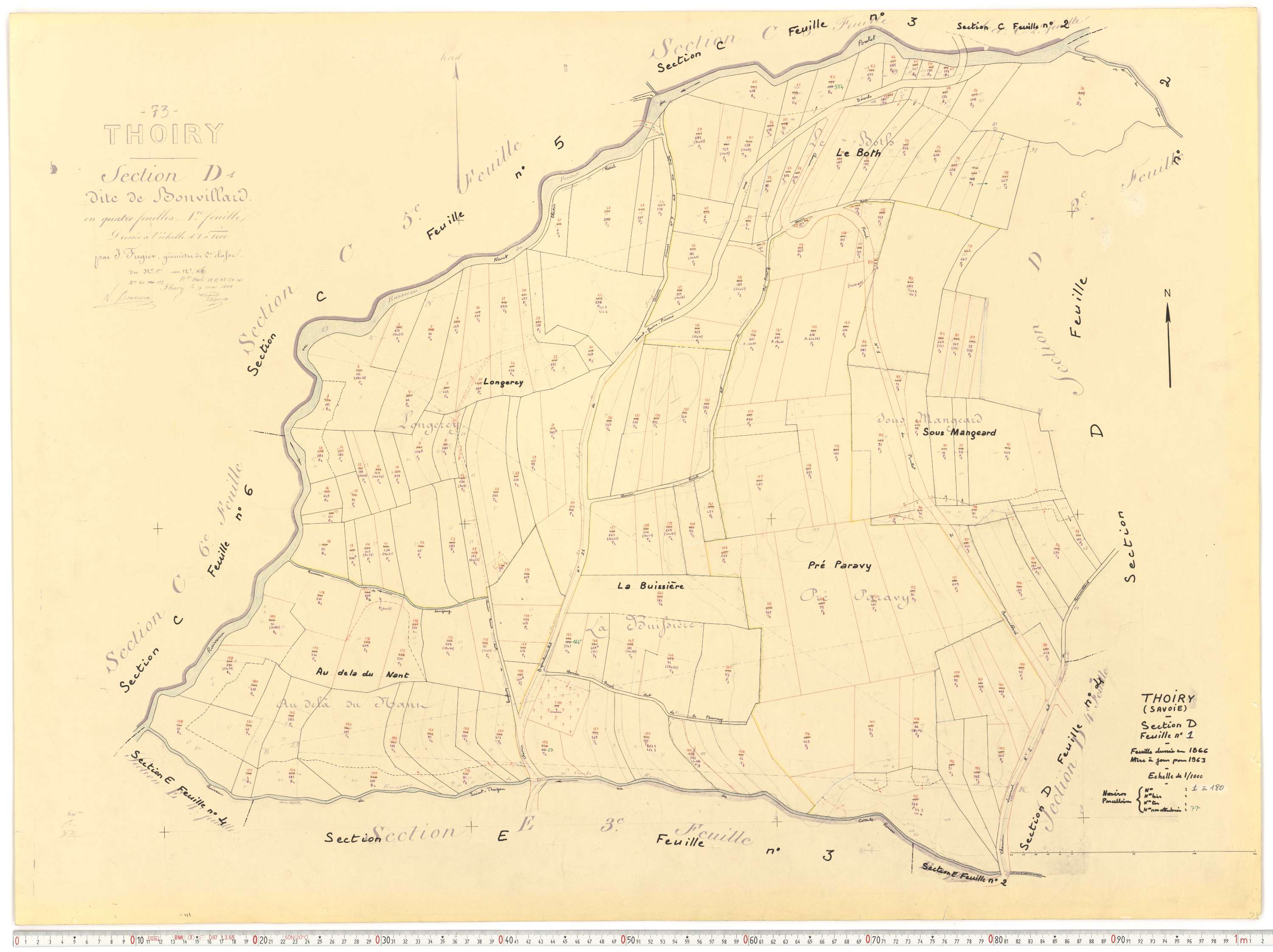 Thoiry - Cadastre rénové, version de travail (1963).