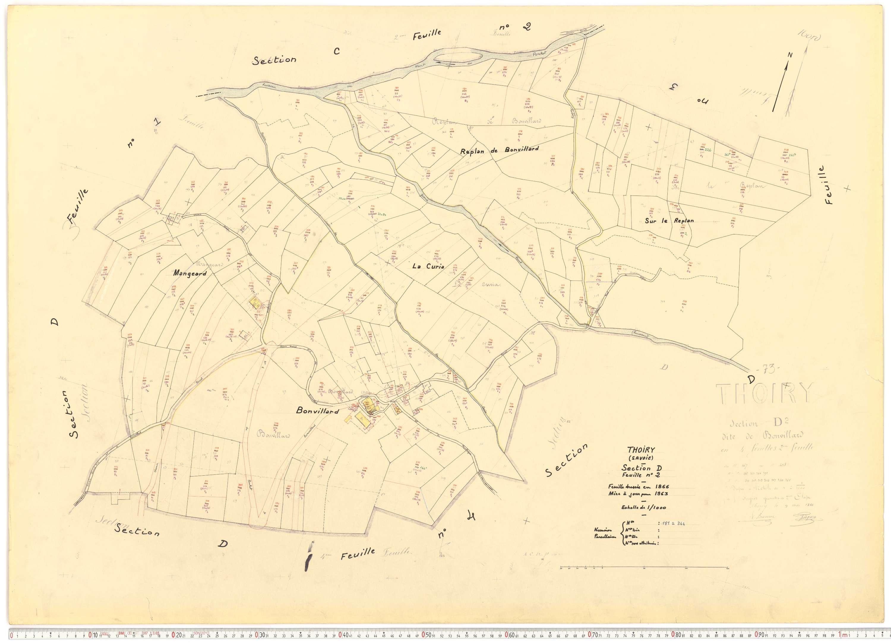 Thoiry - Cadastre rénové, version de travail (1963).