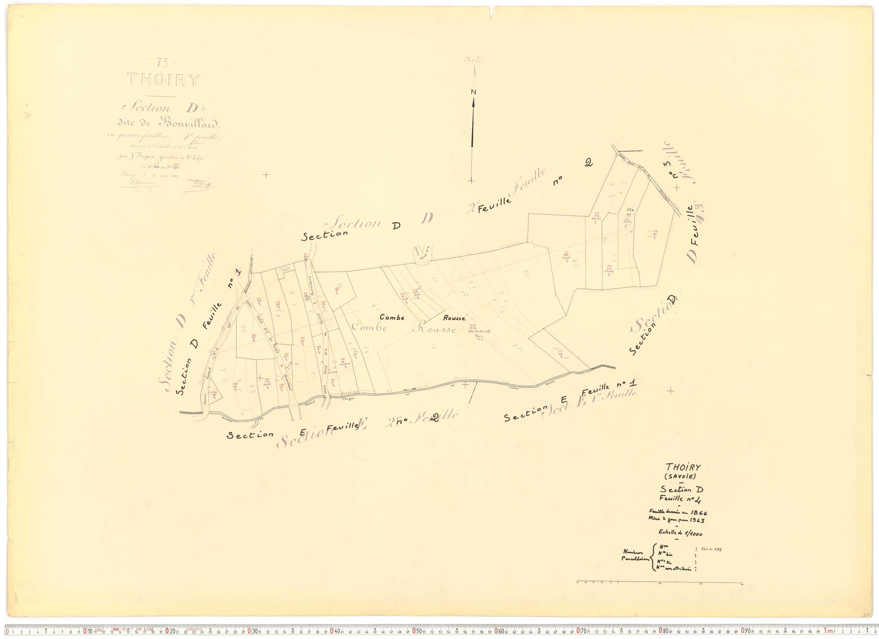 Thoiry - Cadastre rénové, version de travail (1963).