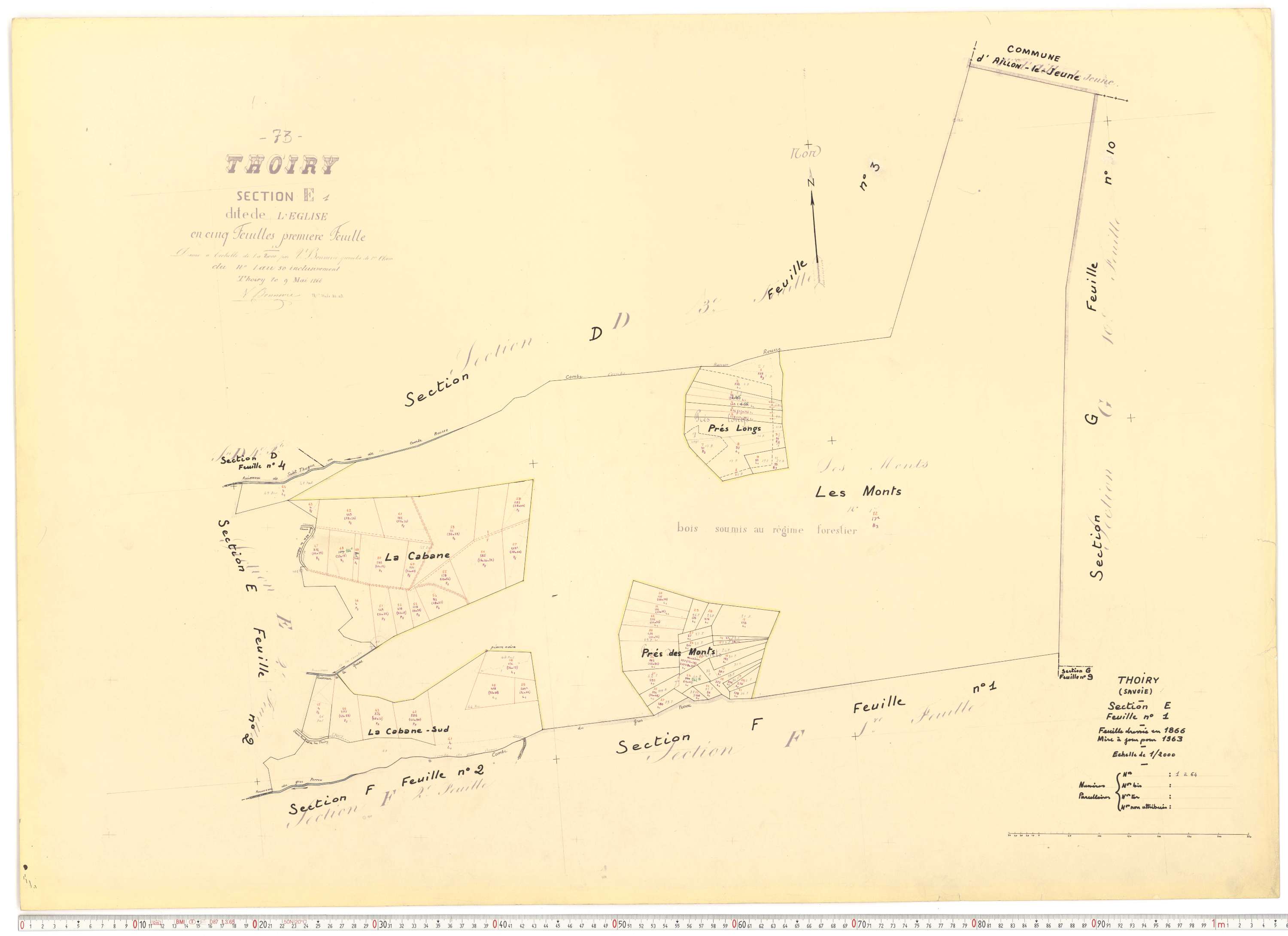 Thoiry - Cadastre rénové, version de travail (1963).