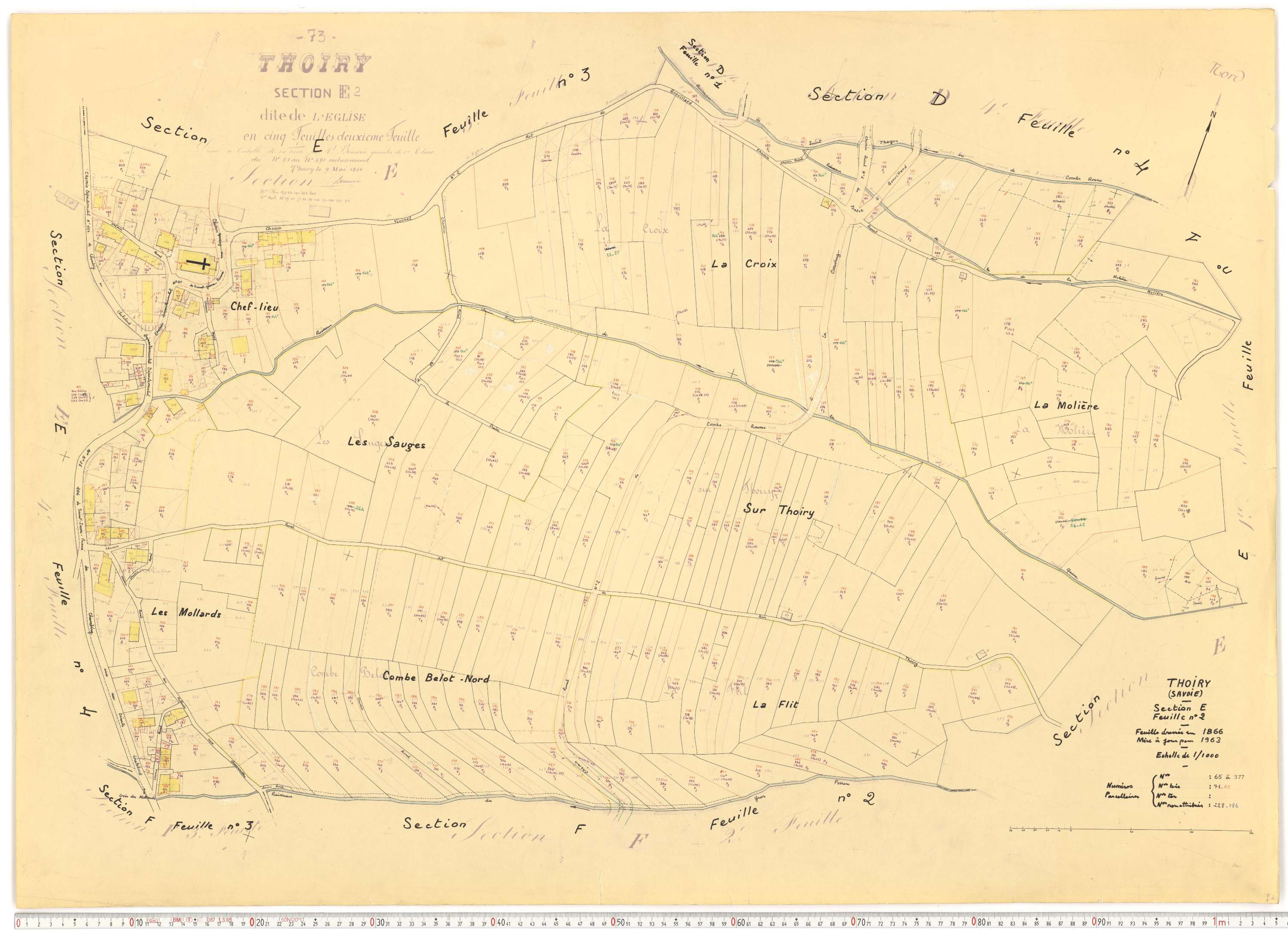 Thoiry - Cadastre rénové, version de travail (1963).