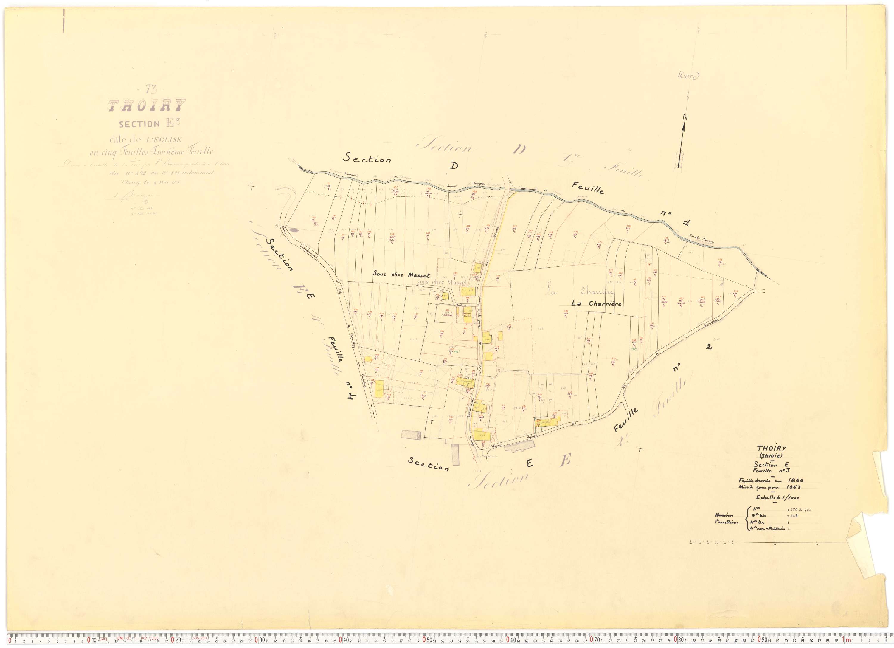 Thoiry - Cadastre rénové, version de travail (1963).