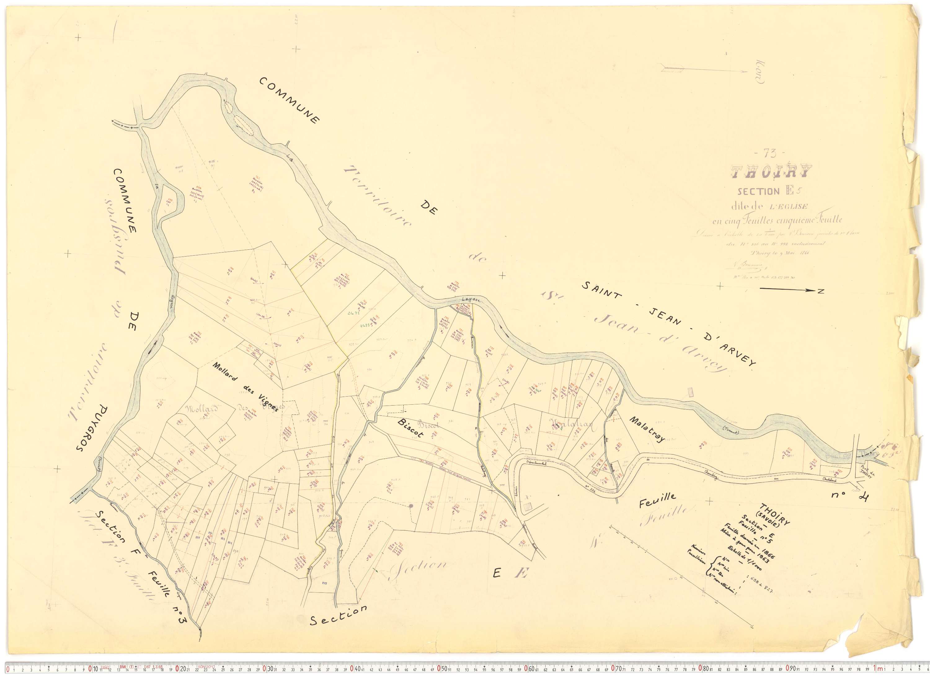 Thoiry - Cadastre rénové, version de travail (1963).