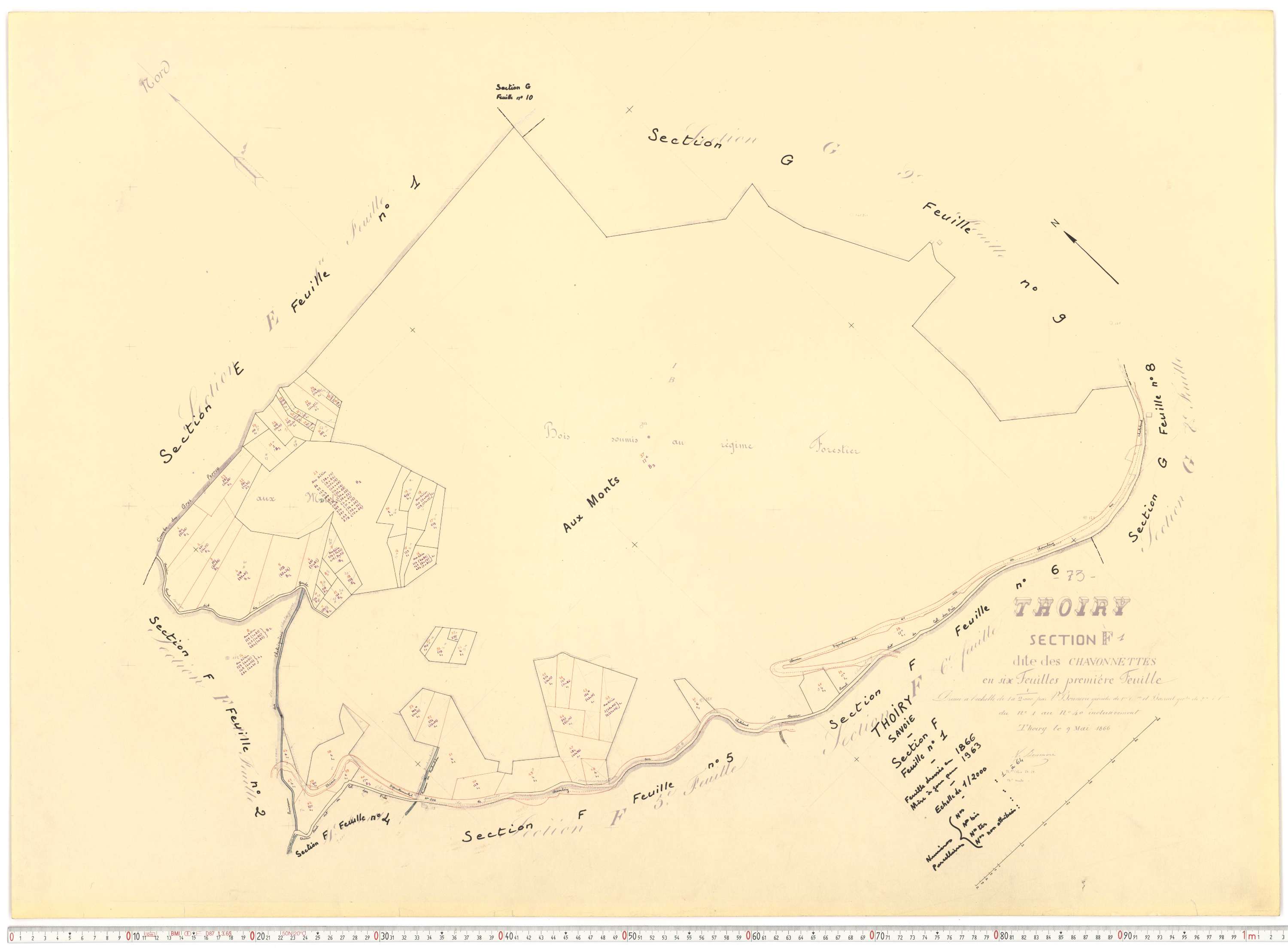 Thoiry - Cadastre rénové, version de travail (1963).