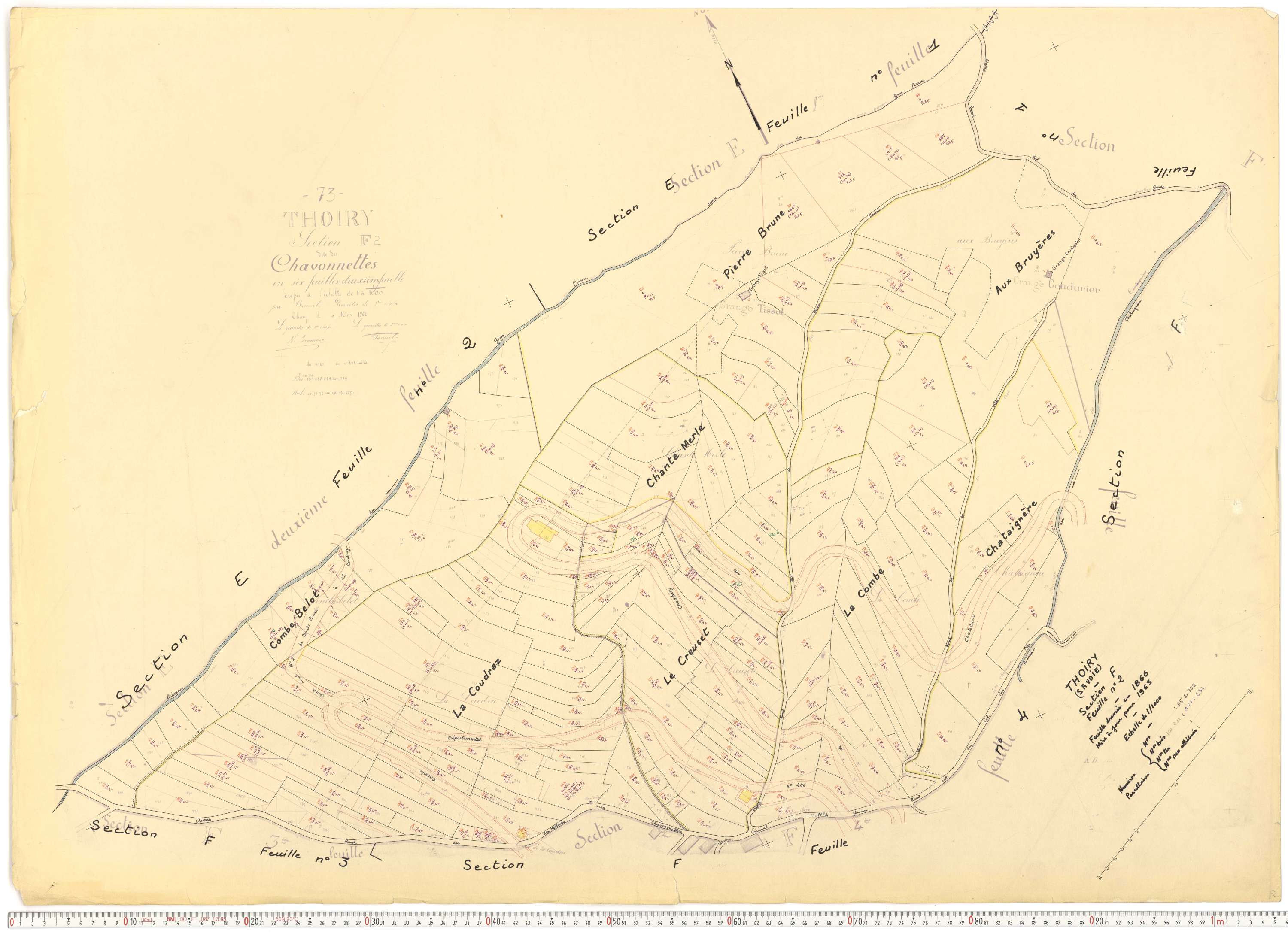 Thoiry - Cadastre rénové, version de travail (1963).