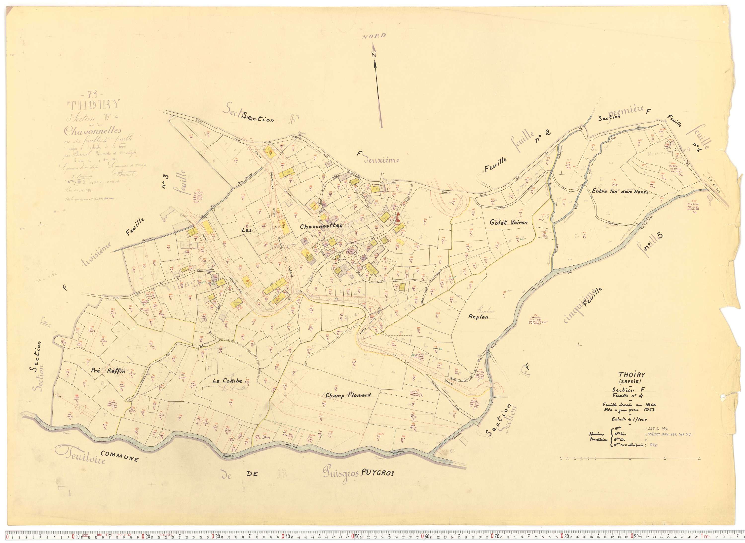 Thoiry - Cadastre rénové, version de travail (1963).