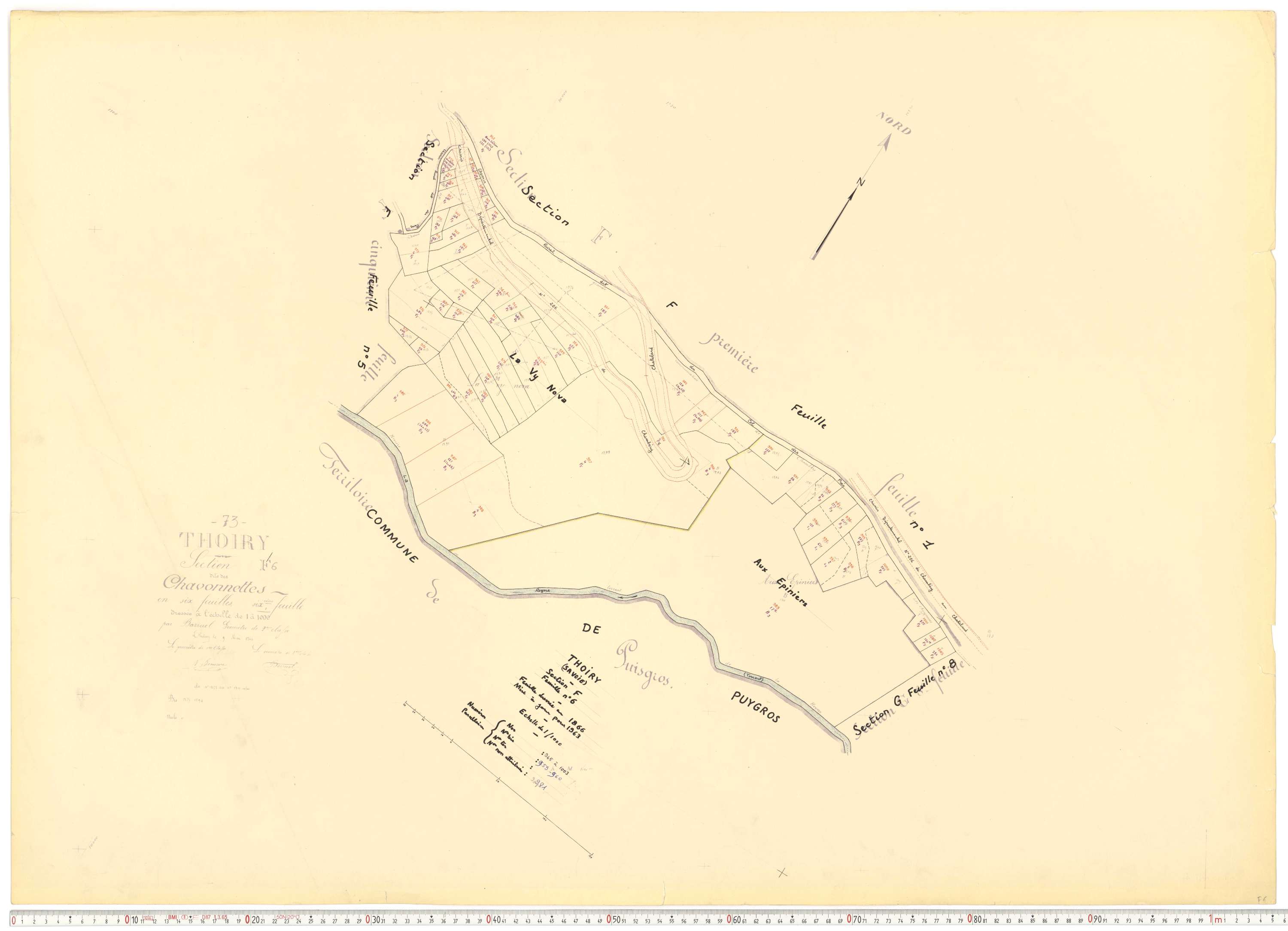 Thoiry - Cadastre rénové, version de travail (1963).
