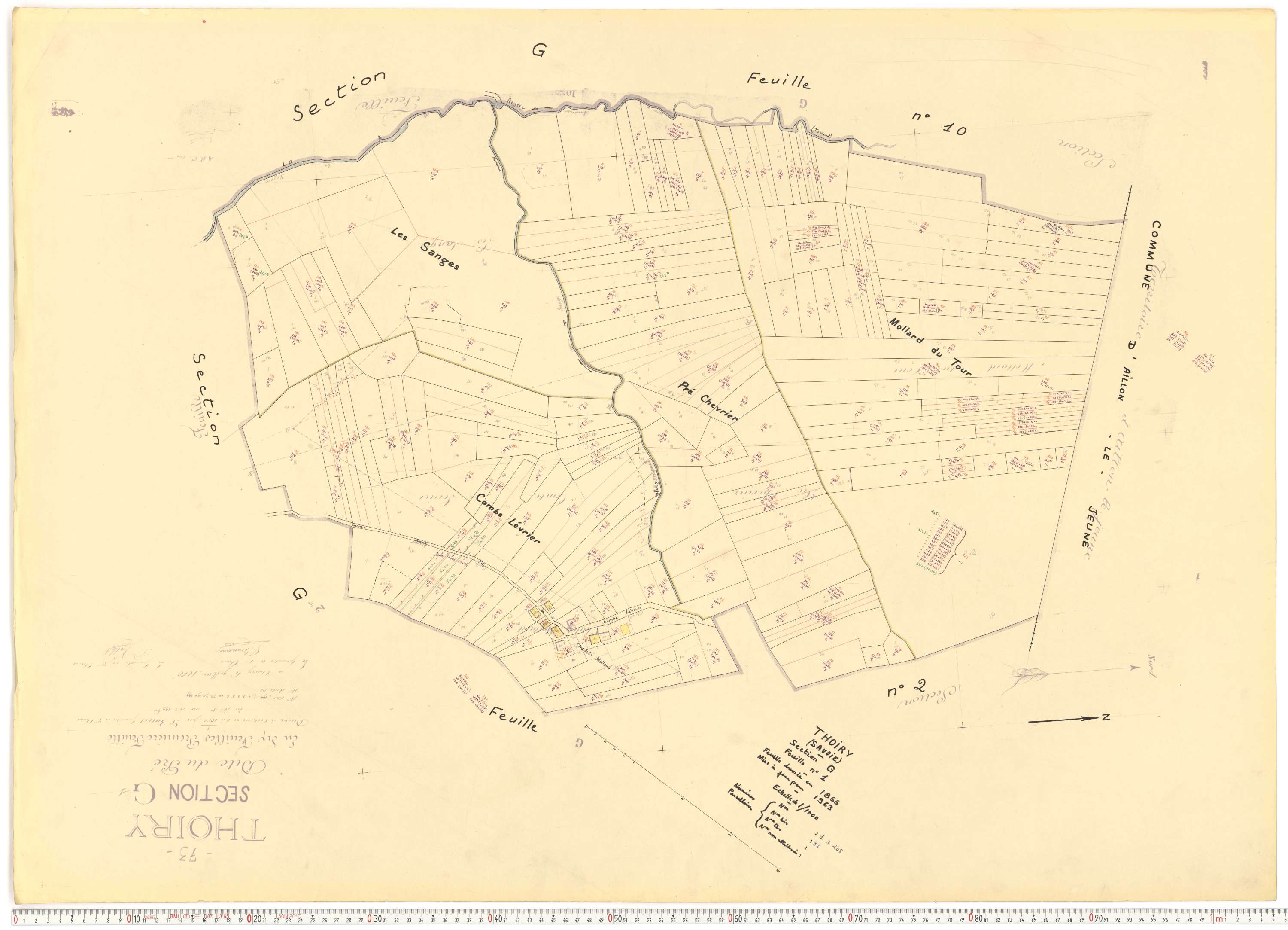 Thoiry - Cadastre rénové, version de travail (1963).