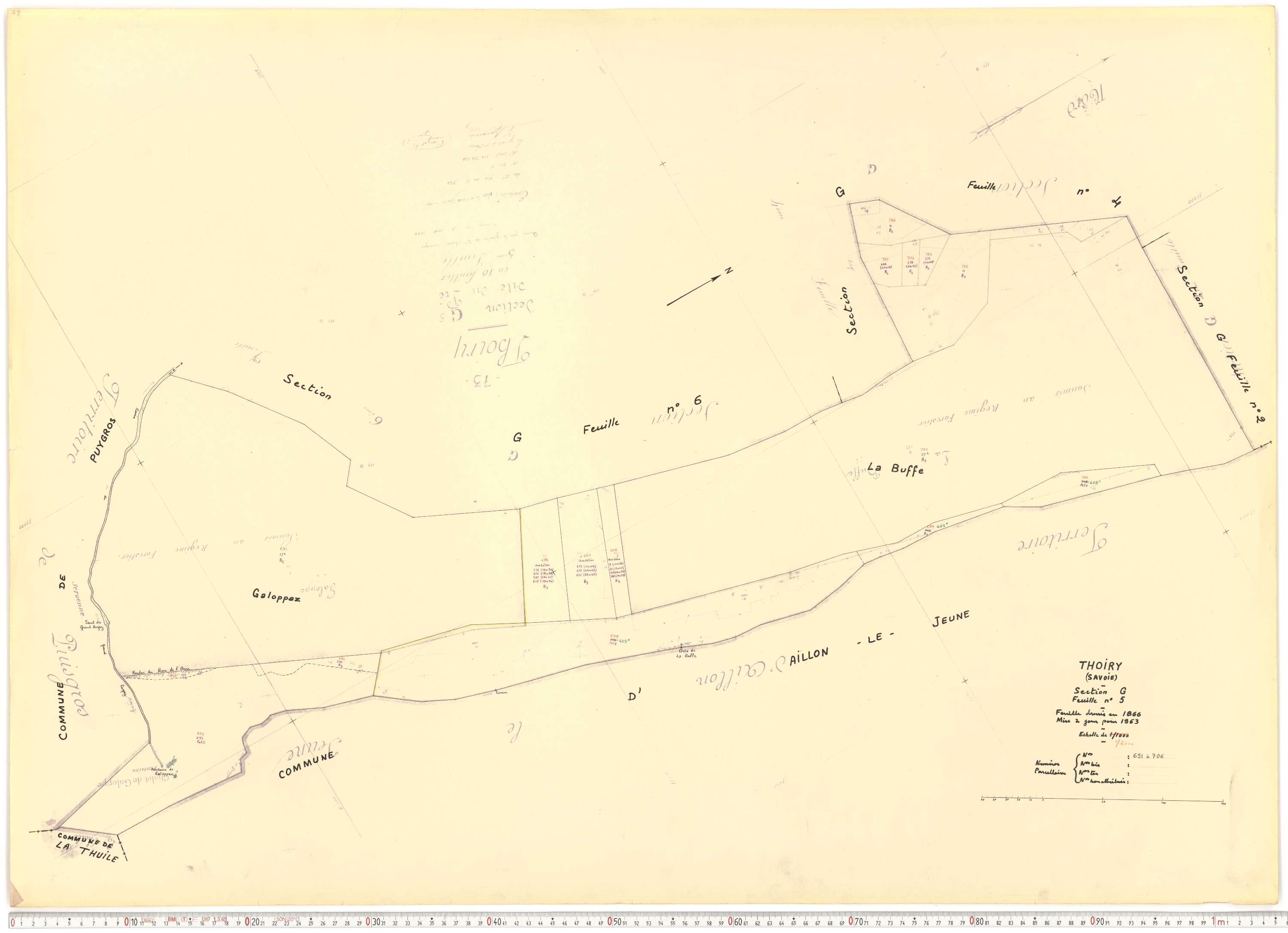 Thoiry - Cadastre rénové, version de travail (1963).