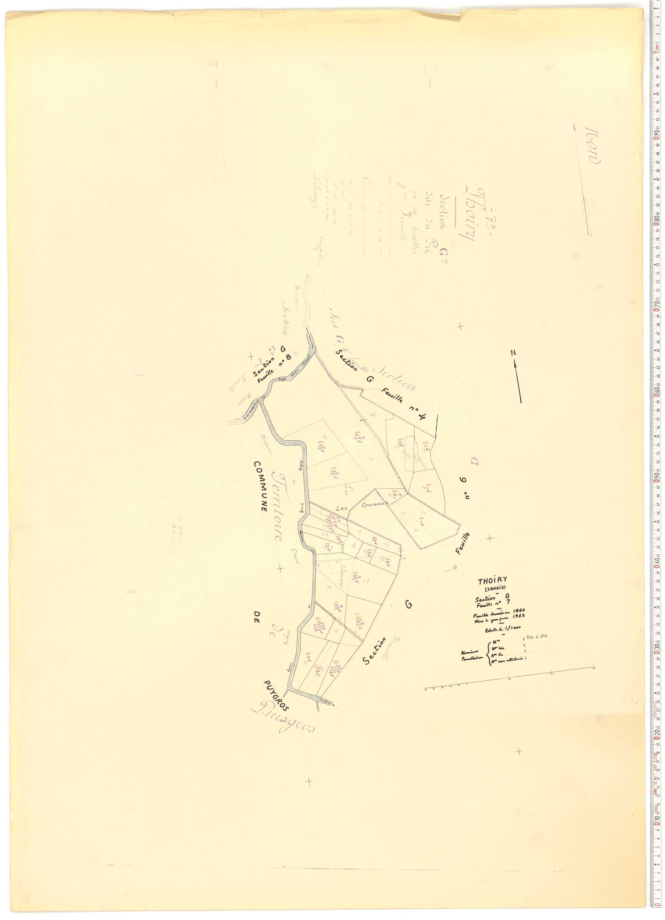Thoiry - Cadastre rénové, version de travail (1963).