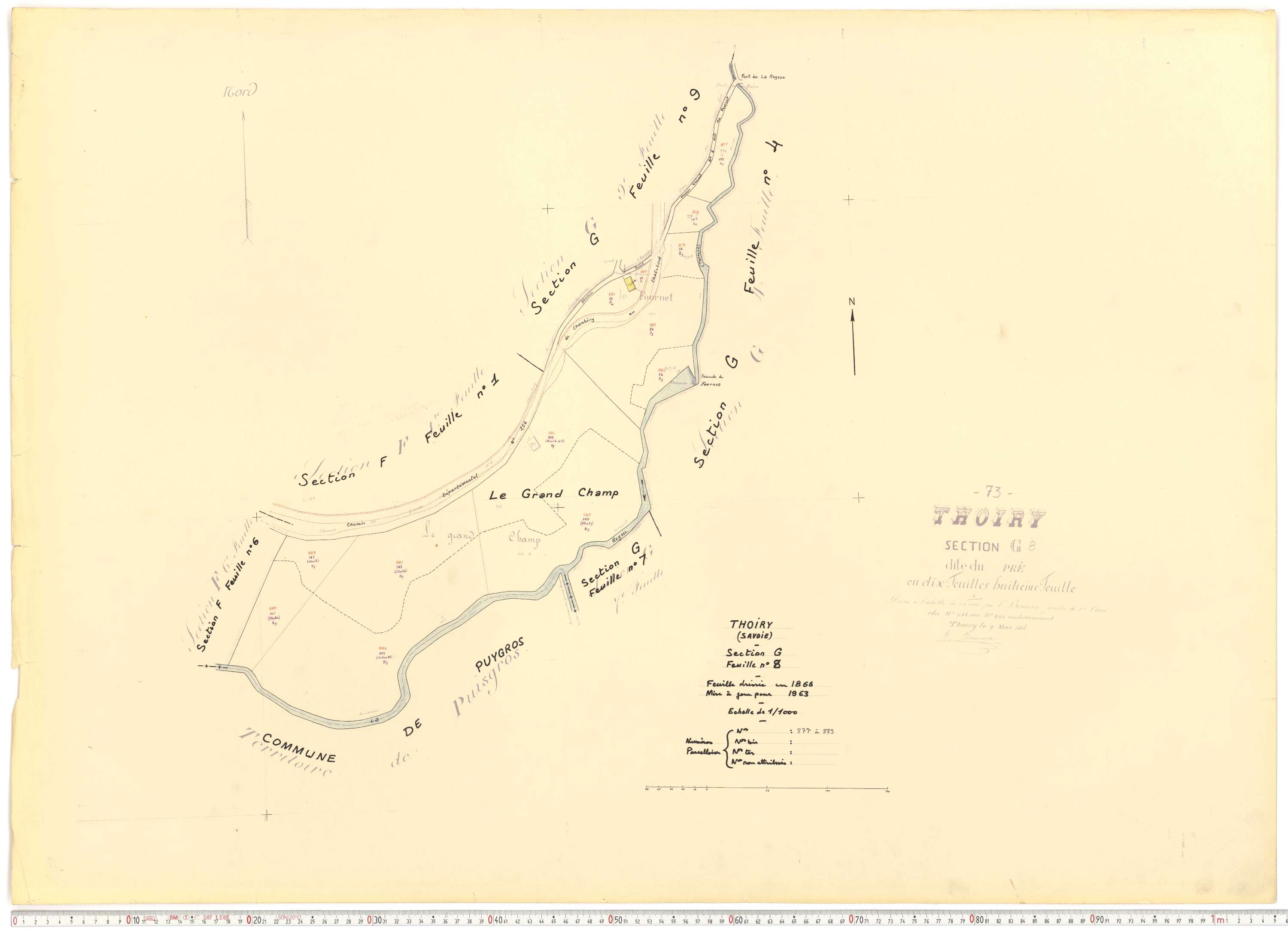 Thoiry - Cadastre rénové, version de travail (1963).