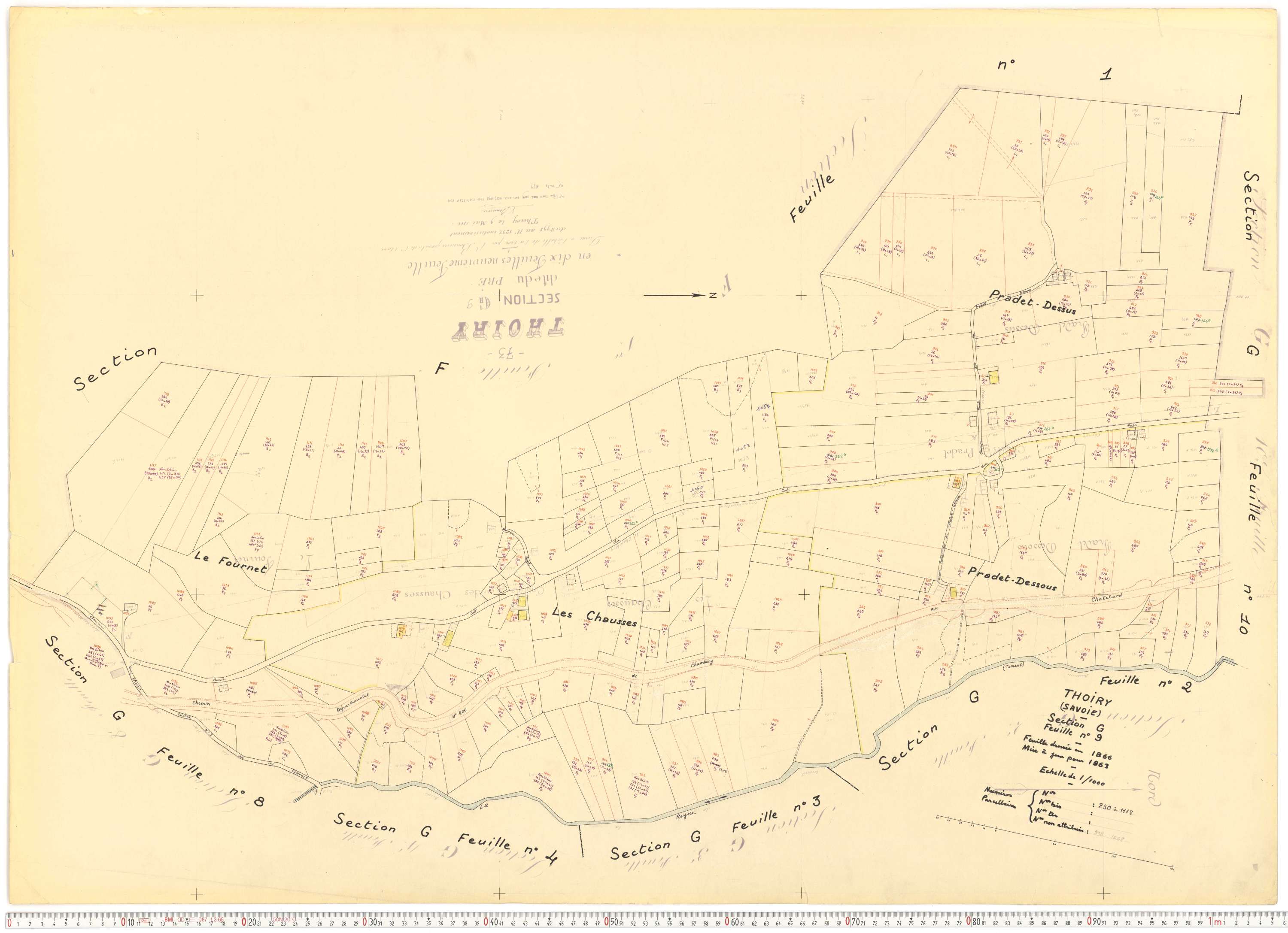 Thoiry - Cadastre rénové, version de travail (1963).