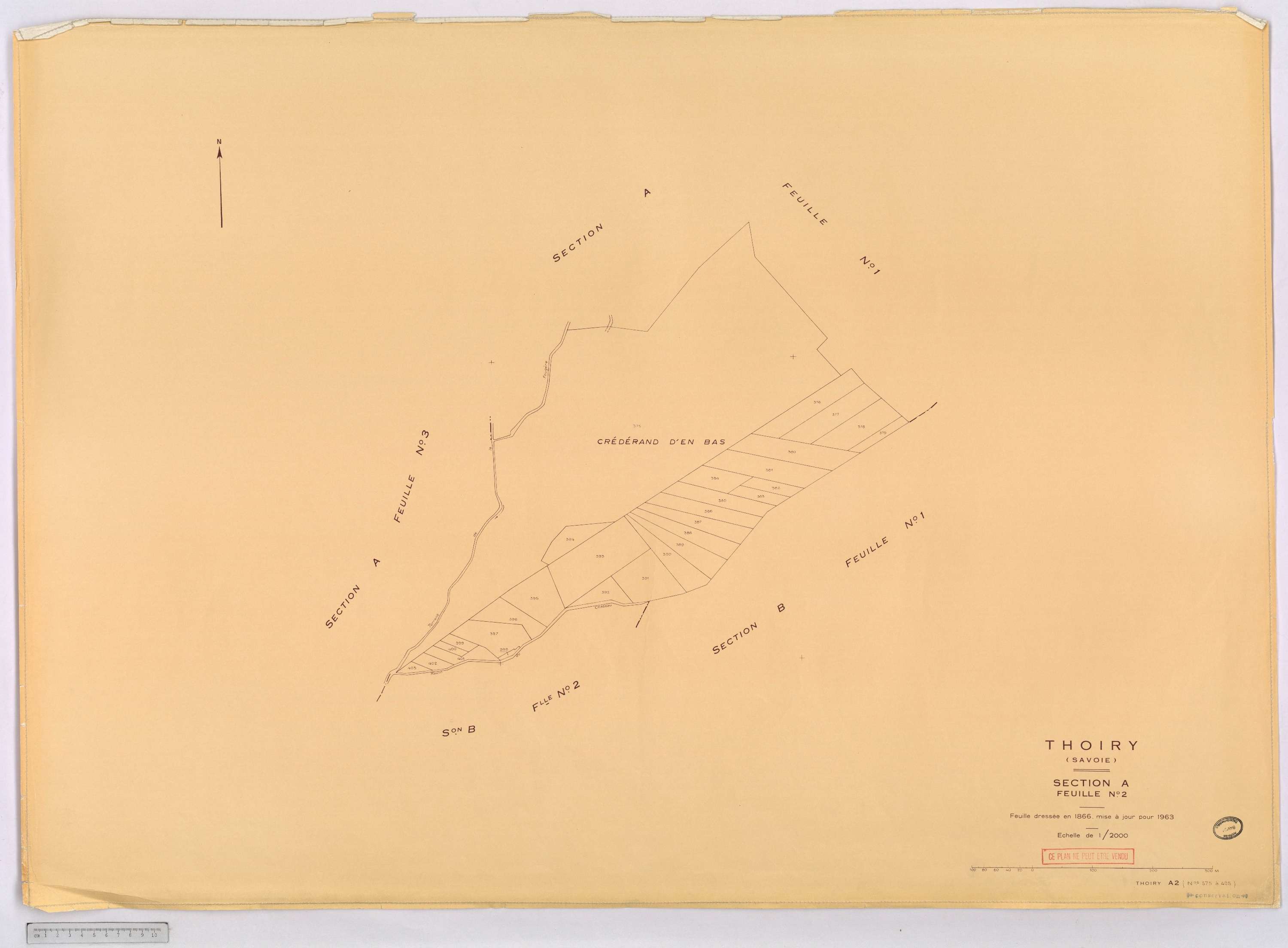 Thoiry - Cadastre rénové, version définitive (1963).
