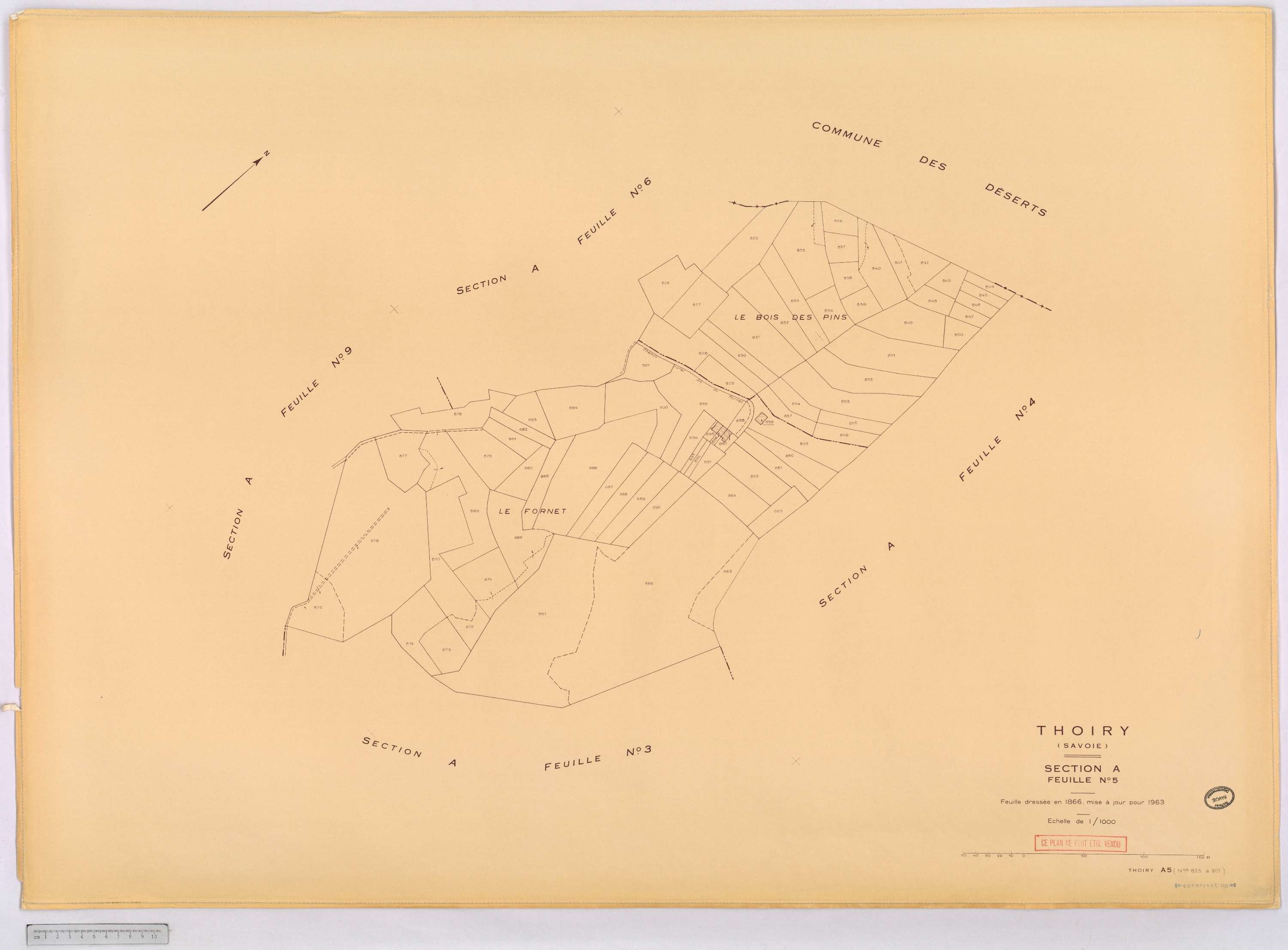 Thoiry - Cadastre rénové, version définitive (1963).