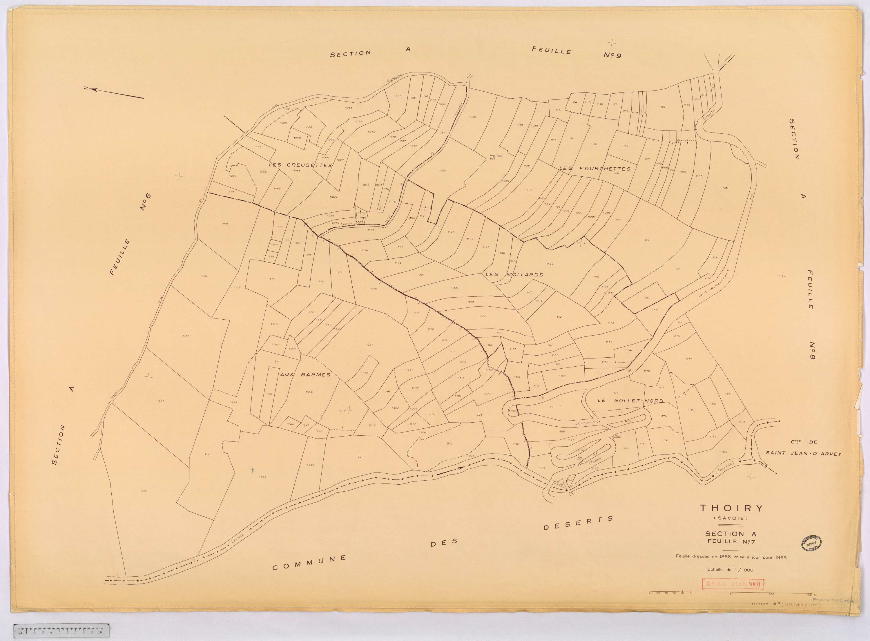 Thoiry - Cadastre rénové, version définitive (1963).