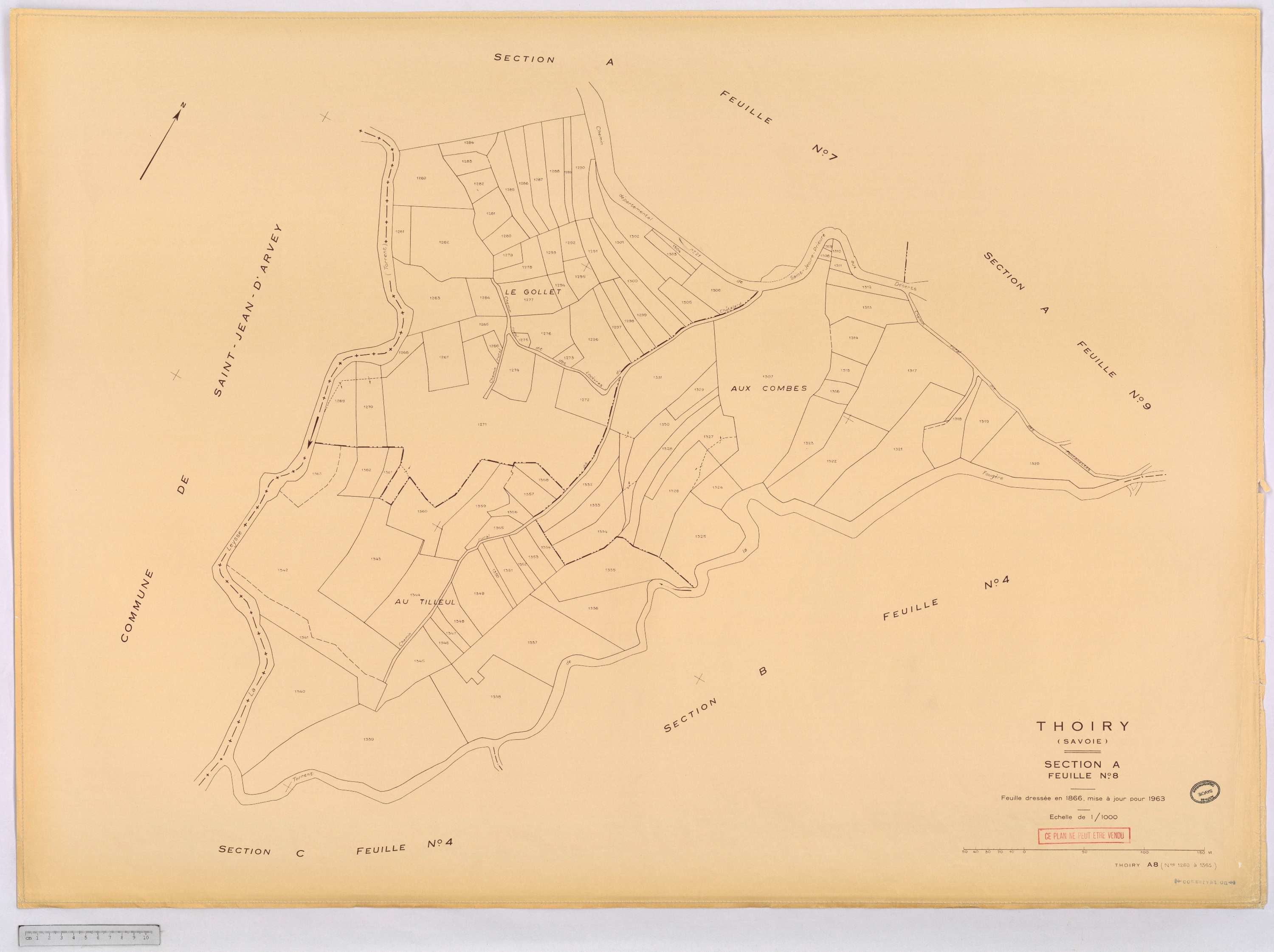 Thoiry - Cadastre rénové, version définitive (1963).