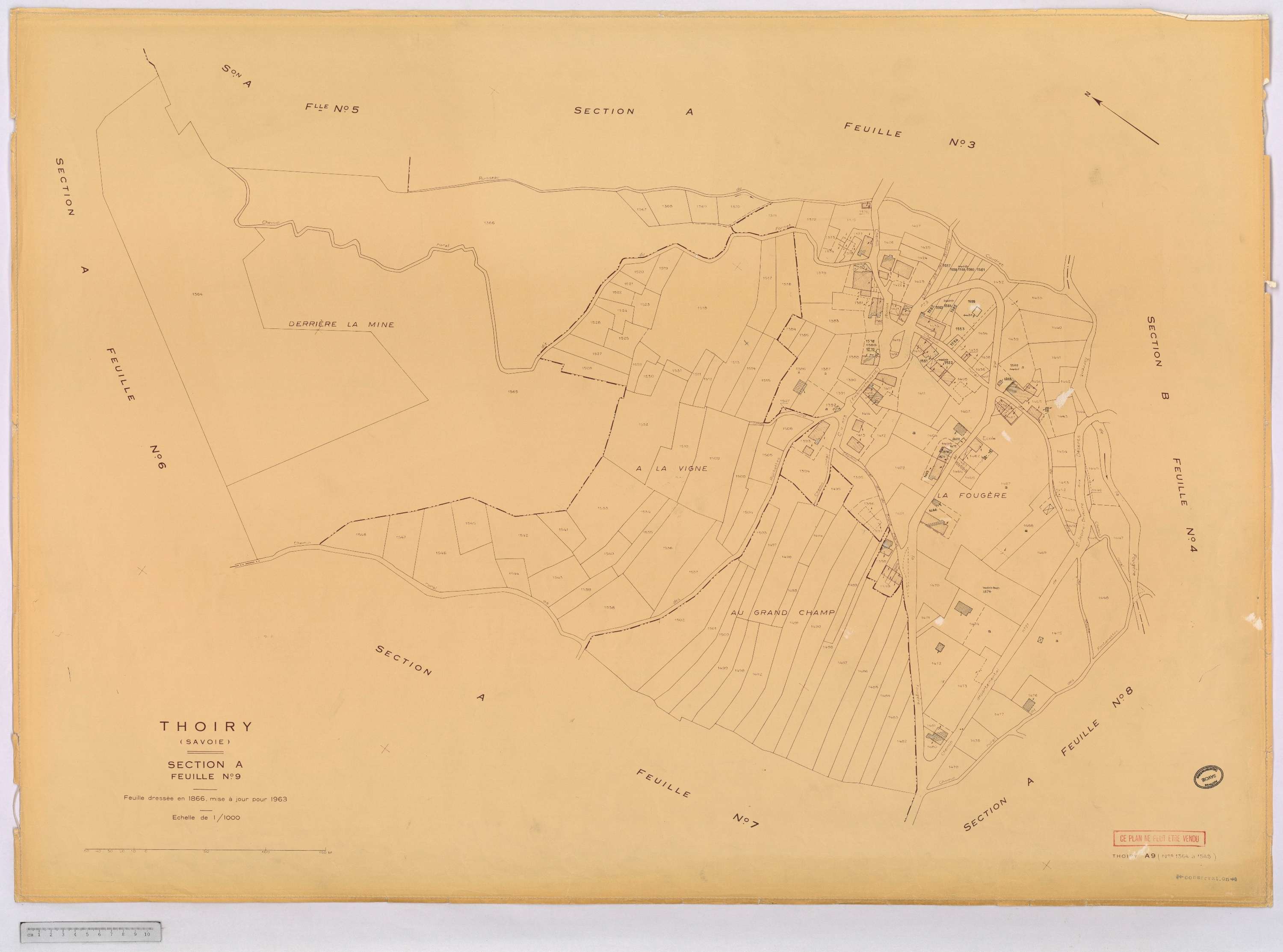 Thoiry - Cadastre rénové, version définitive (1963).