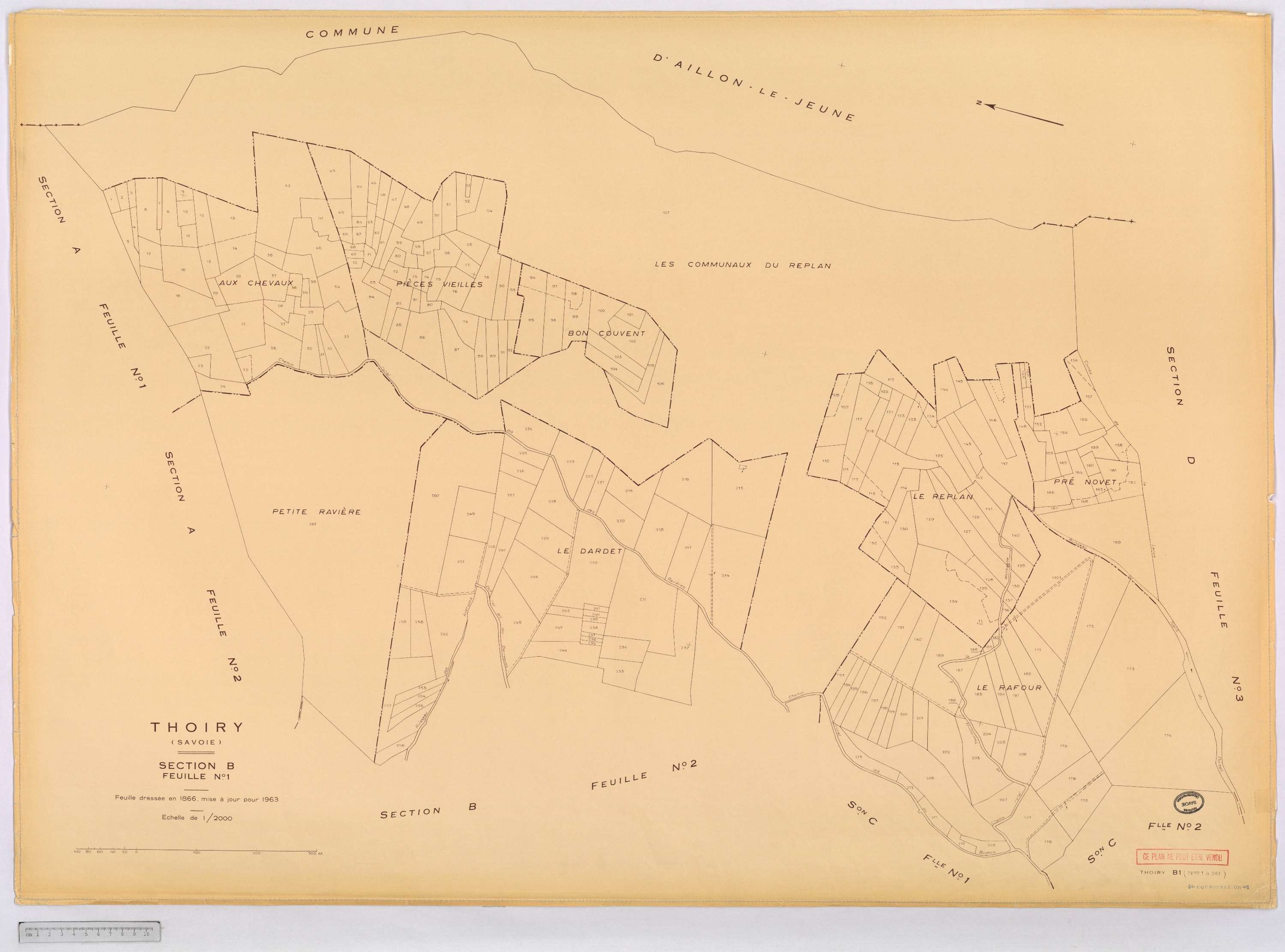 Thoiry - Cadastre rénové, version définitive (1963).