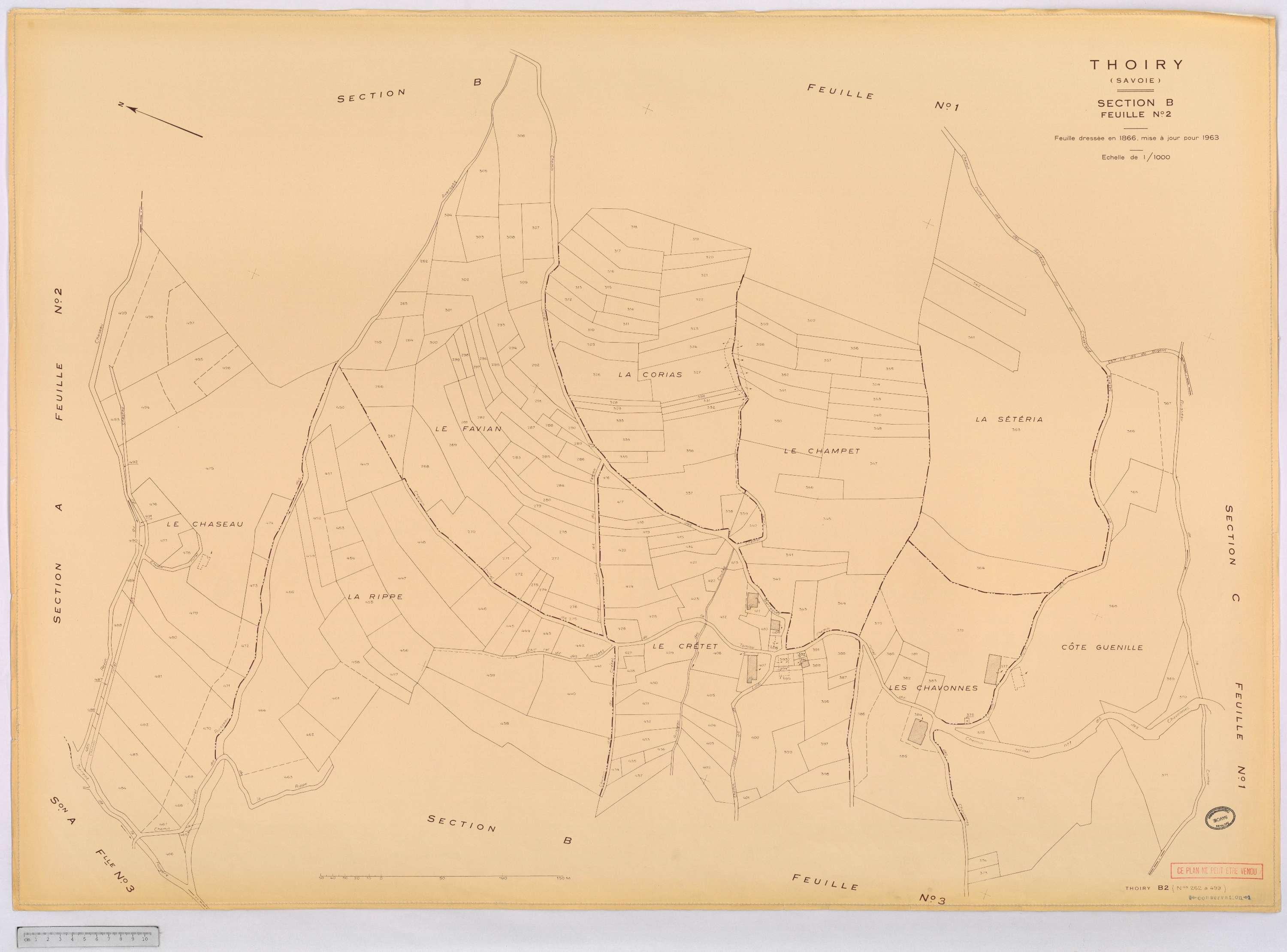 Thoiry - Cadastre rénové, version définitive (1963).