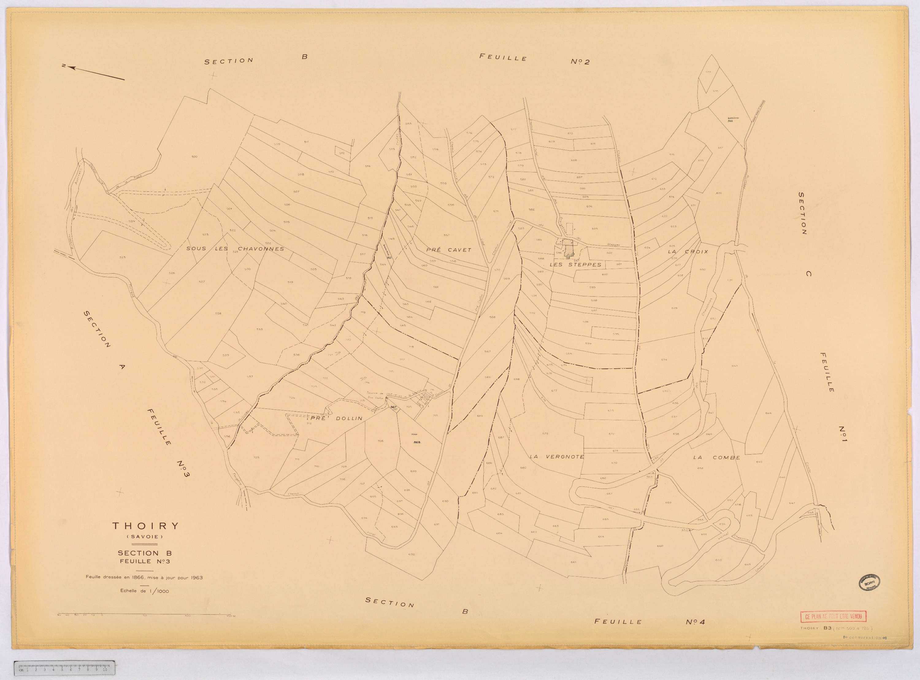 Thoiry - Cadastre rénové, version définitive (1963).