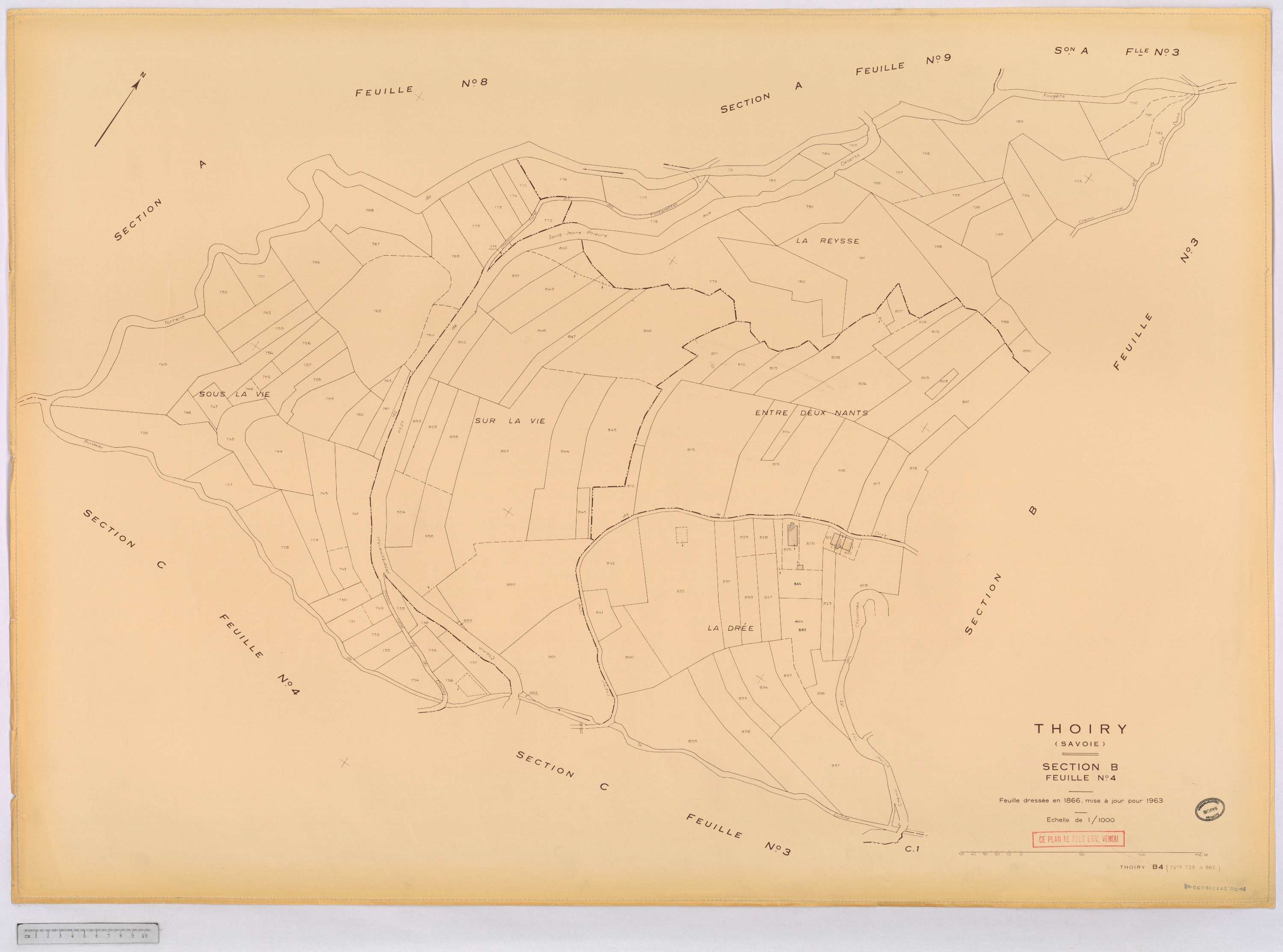 Thoiry - Cadastre rénové, version définitive (1963).