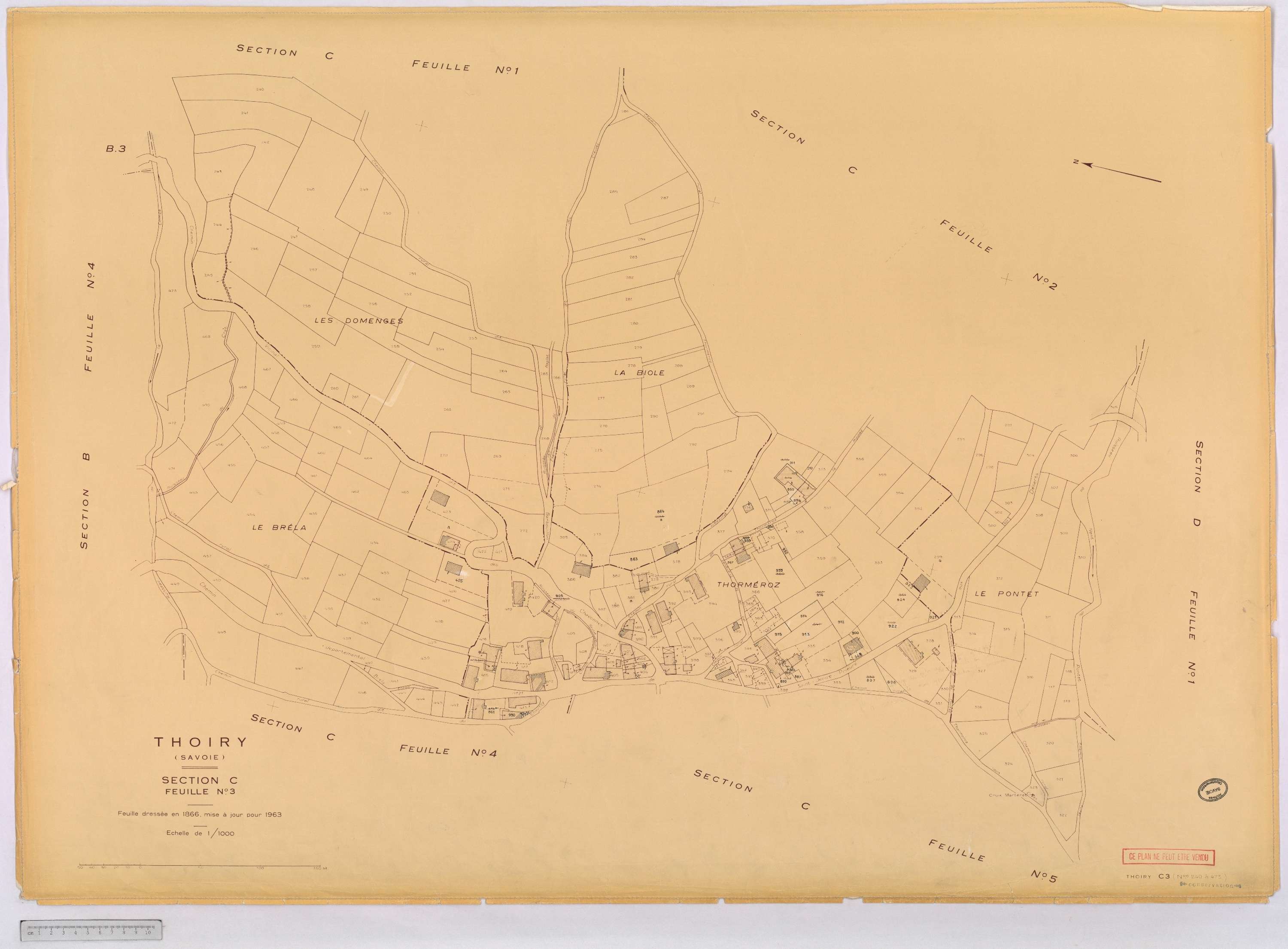 Thoiry - Cadastre rénové, version définitive (1963).