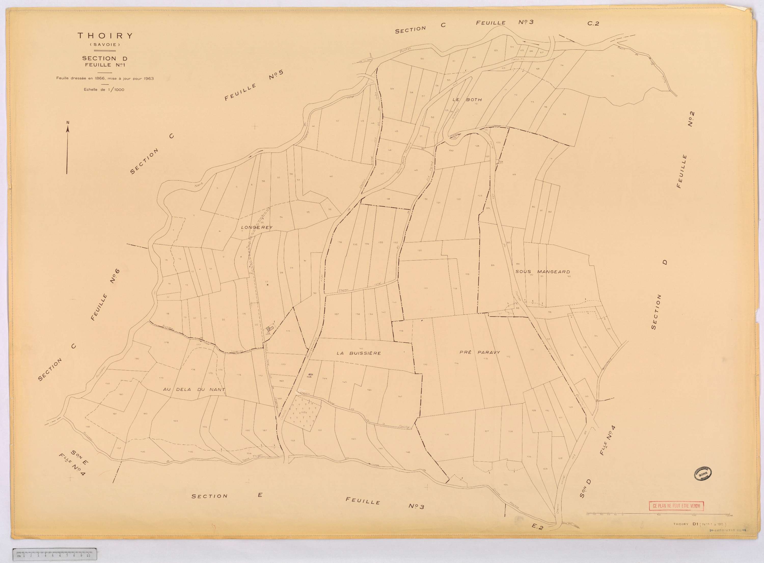Thoiry - Cadastre rénové, version définitive (1963).