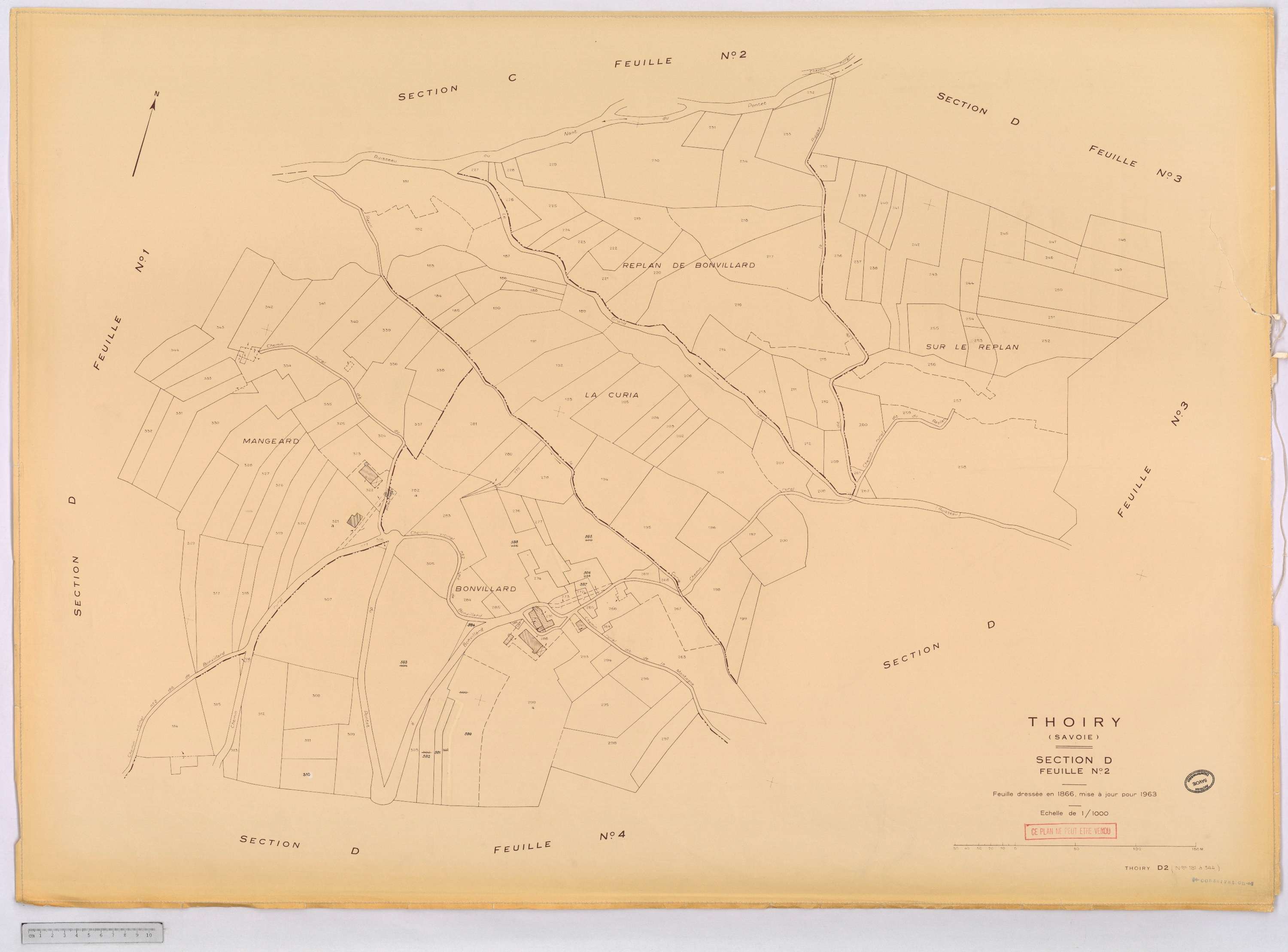 Thoiry - Cadastre rénové, version définitive (1963).