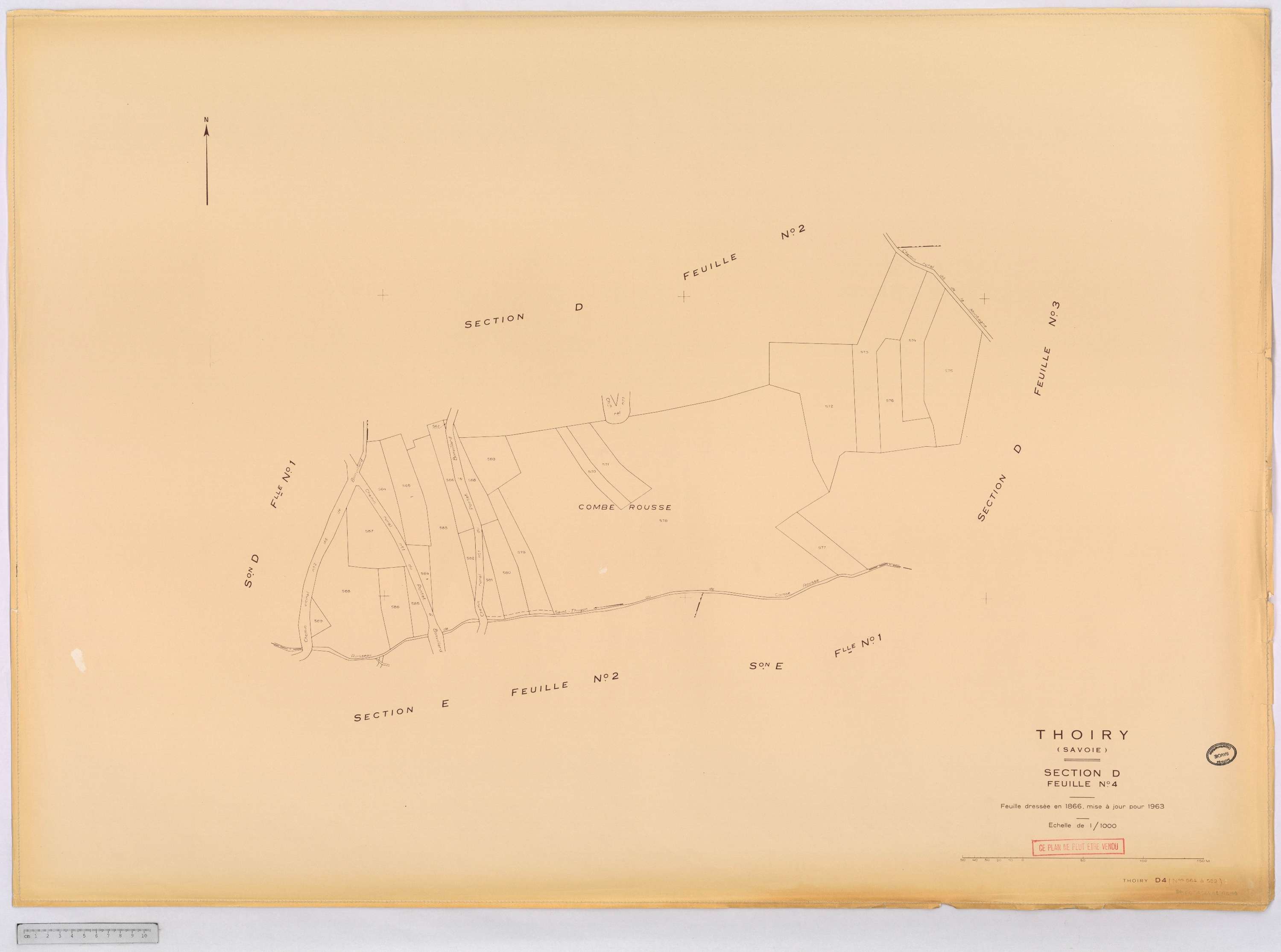 Thoiry - Cadastre rénové, version définitive (1963).