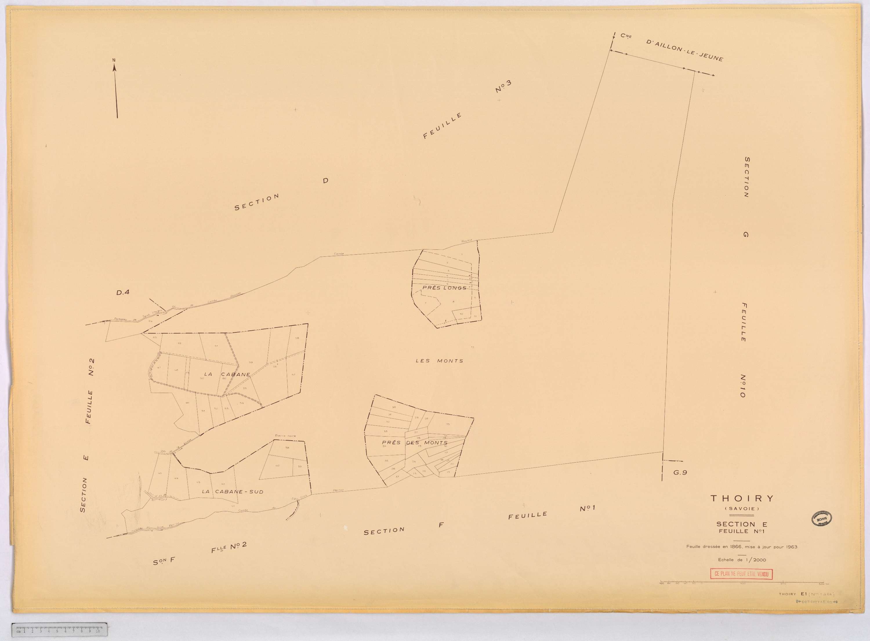 Thoiry - Cadastre rénové, version définitive (1963).