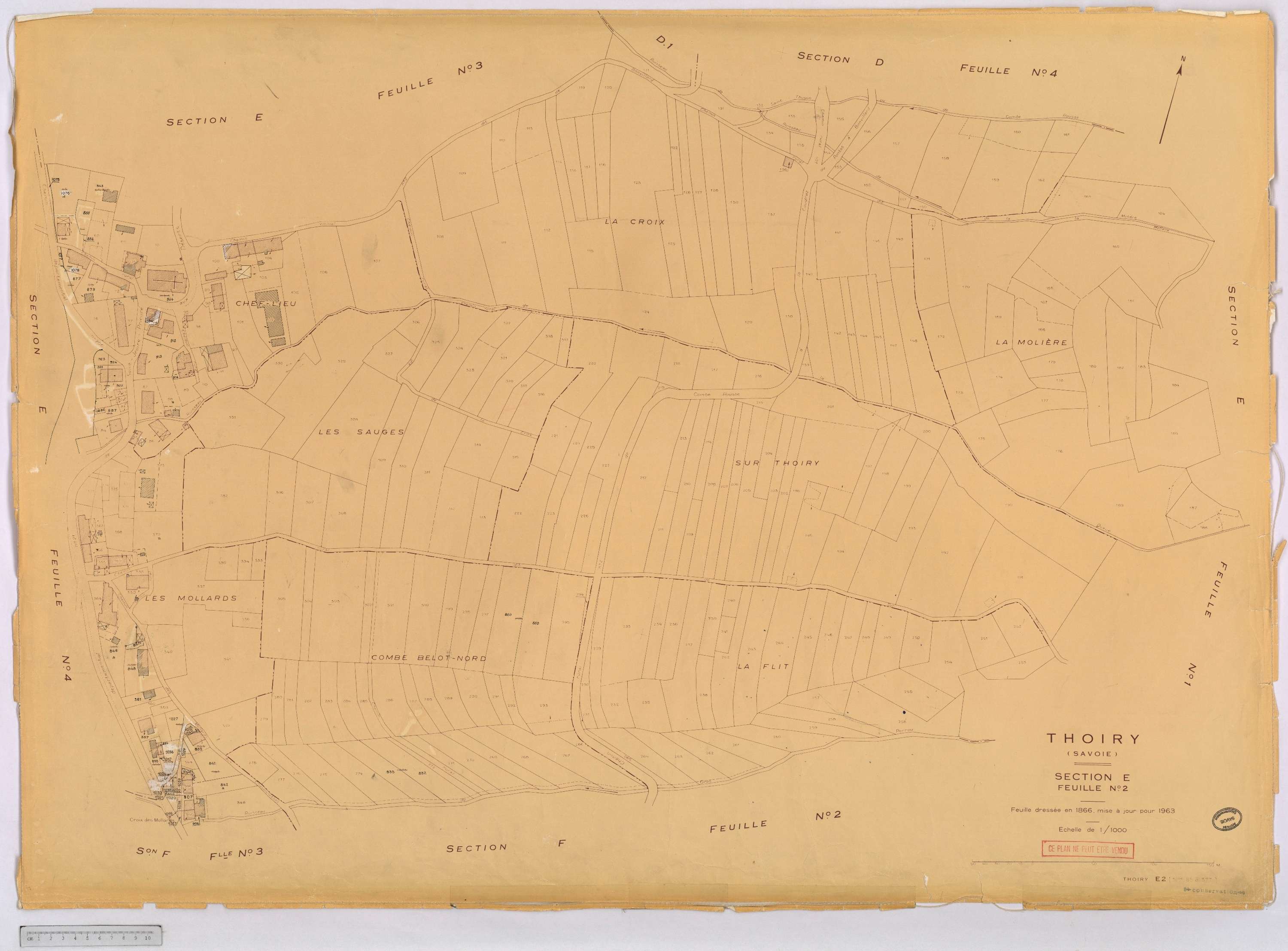 Thoiry - Cadastre rénové, version définitive (1963).