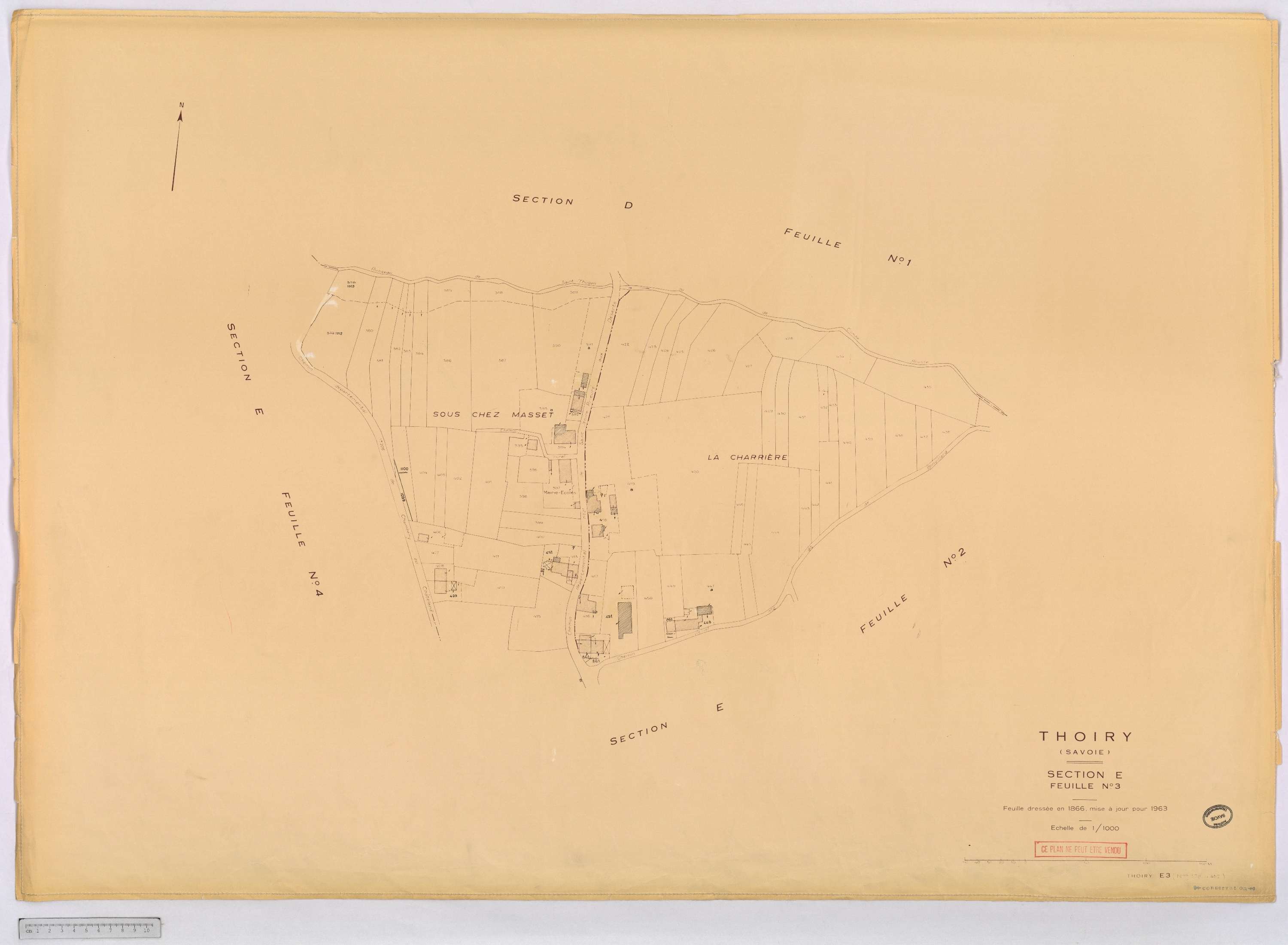 Thoiry - Cadastre rénové, version définitive (1963).