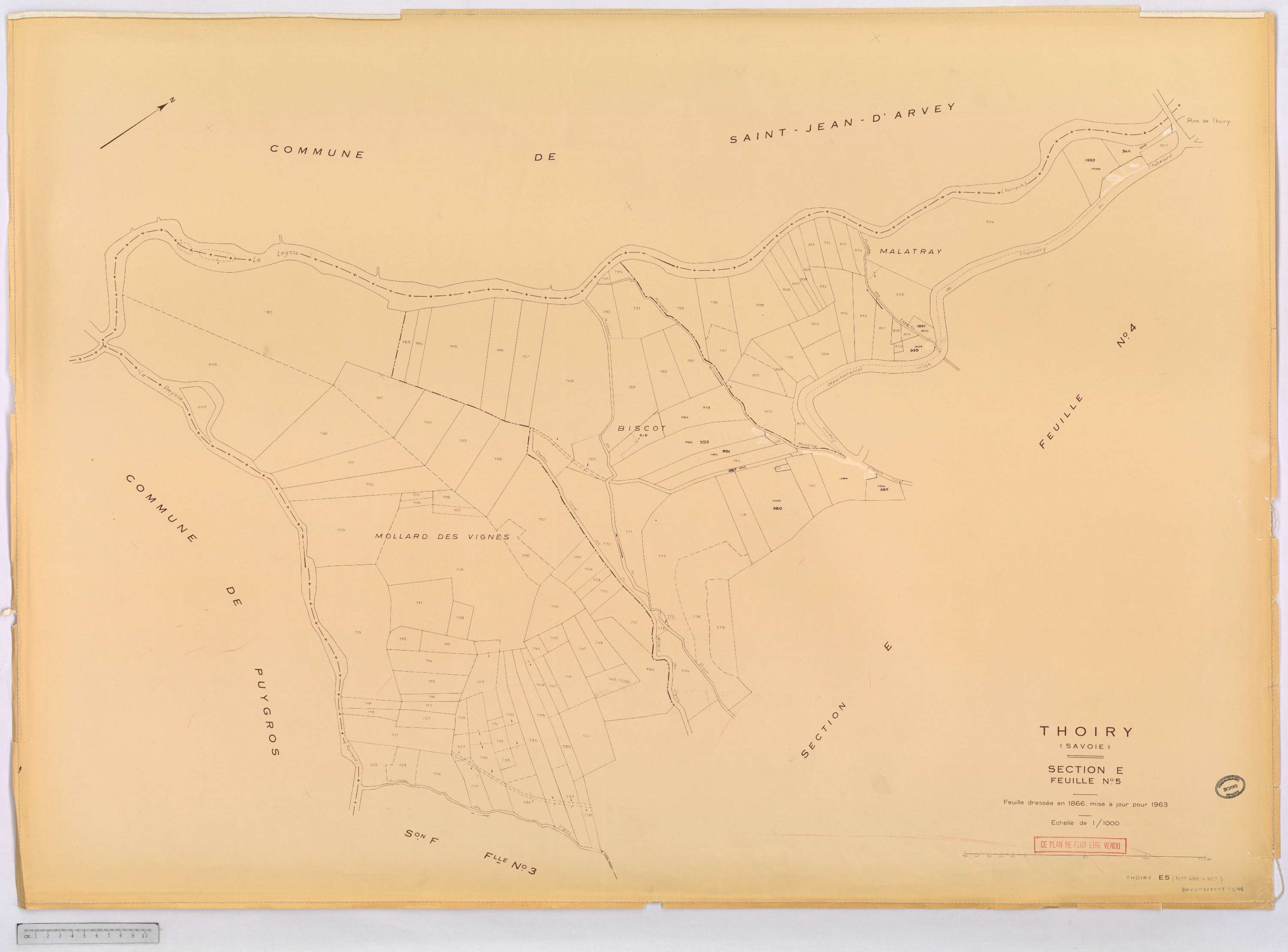 Thoiry - Cadastre rénové, version définitive (1963).