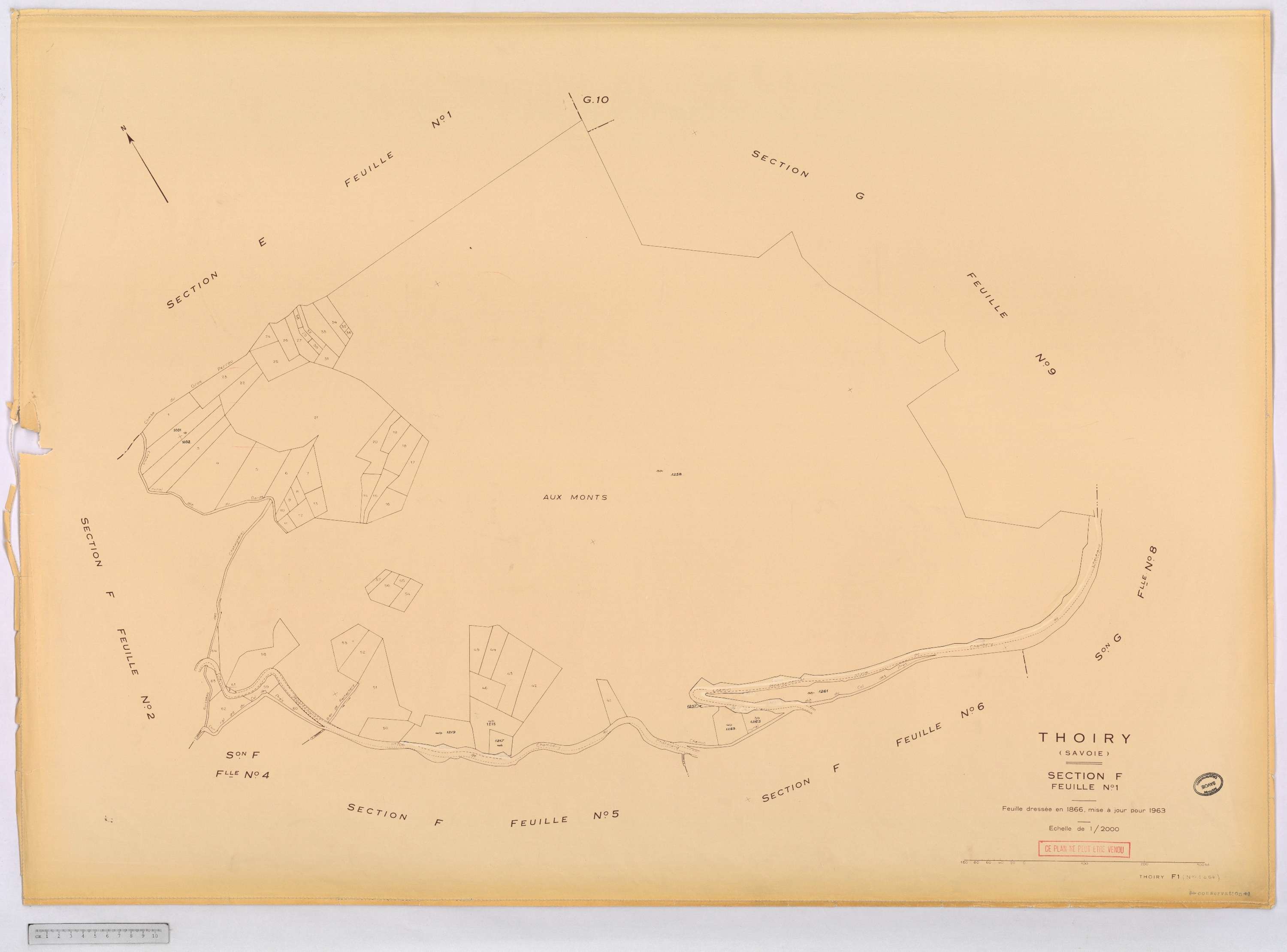 Thoiry - Cadastre rénové, version définitive (1963).