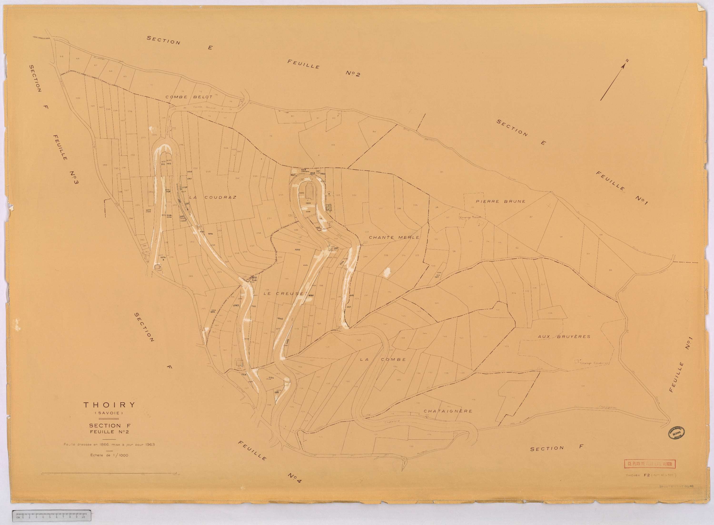 Thoiry - Cadastre rénové, version définitive (1963).